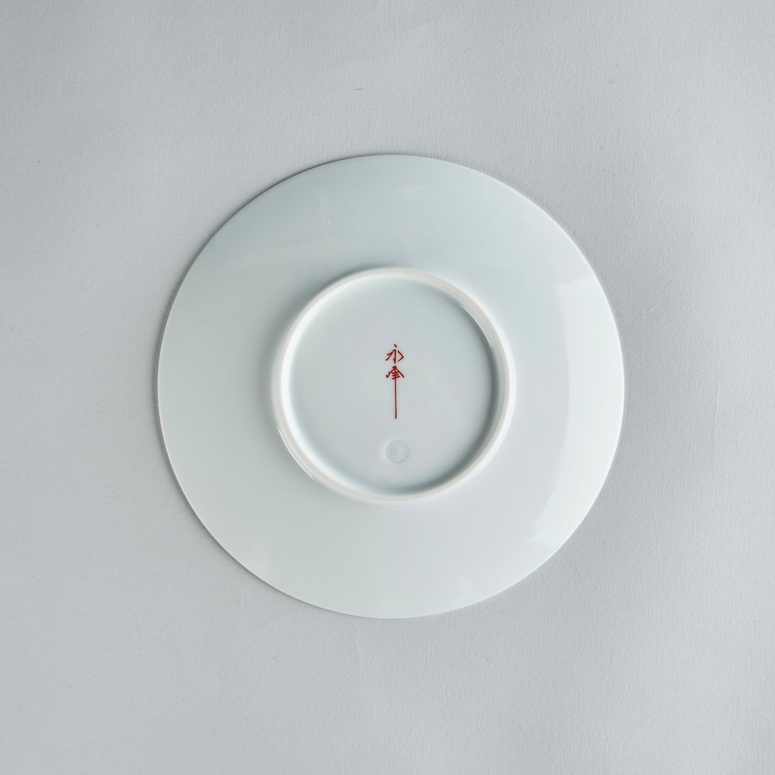 Eiho Porcelain, Shippo, Red Plate, 19cm