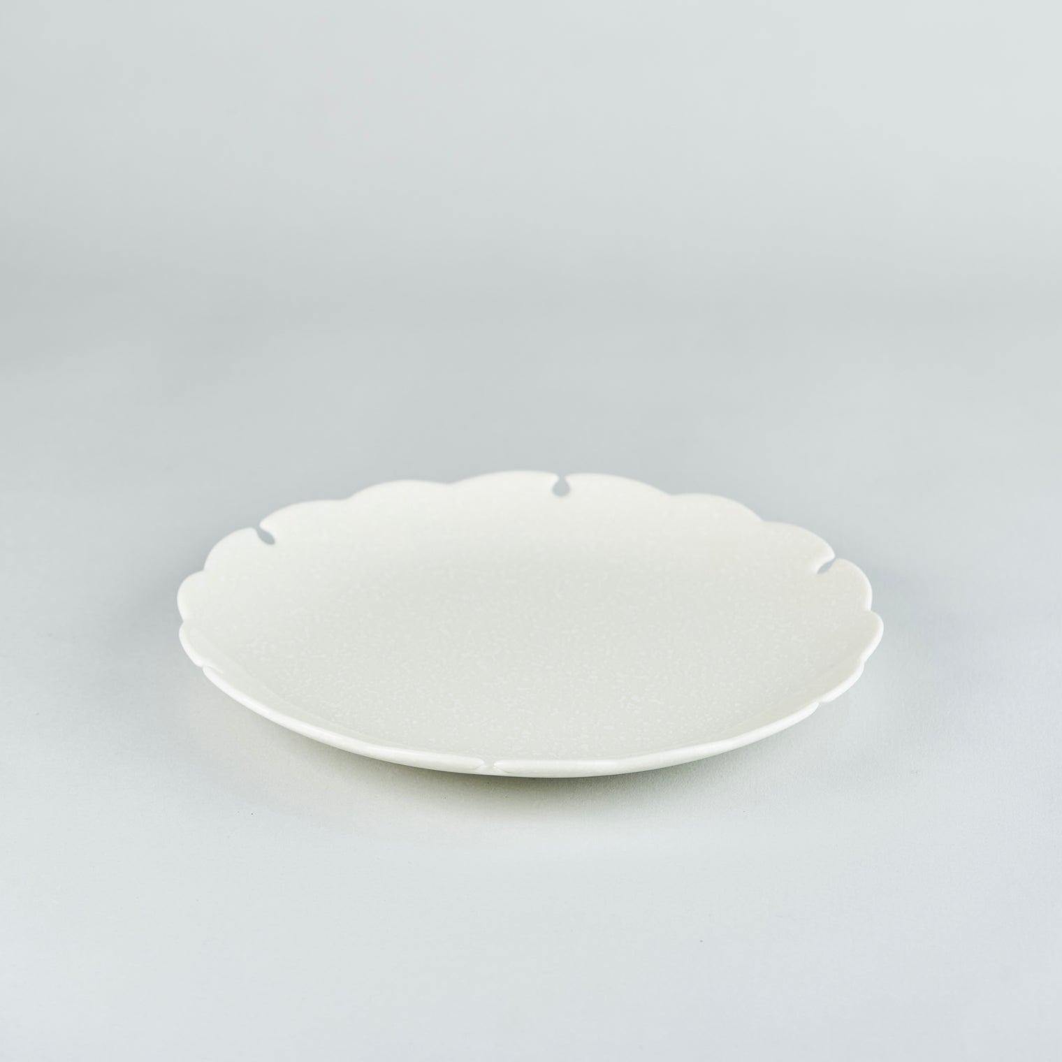 Seizan Gama Yukiwa Plate, Neve, 21cm x H2.5cm