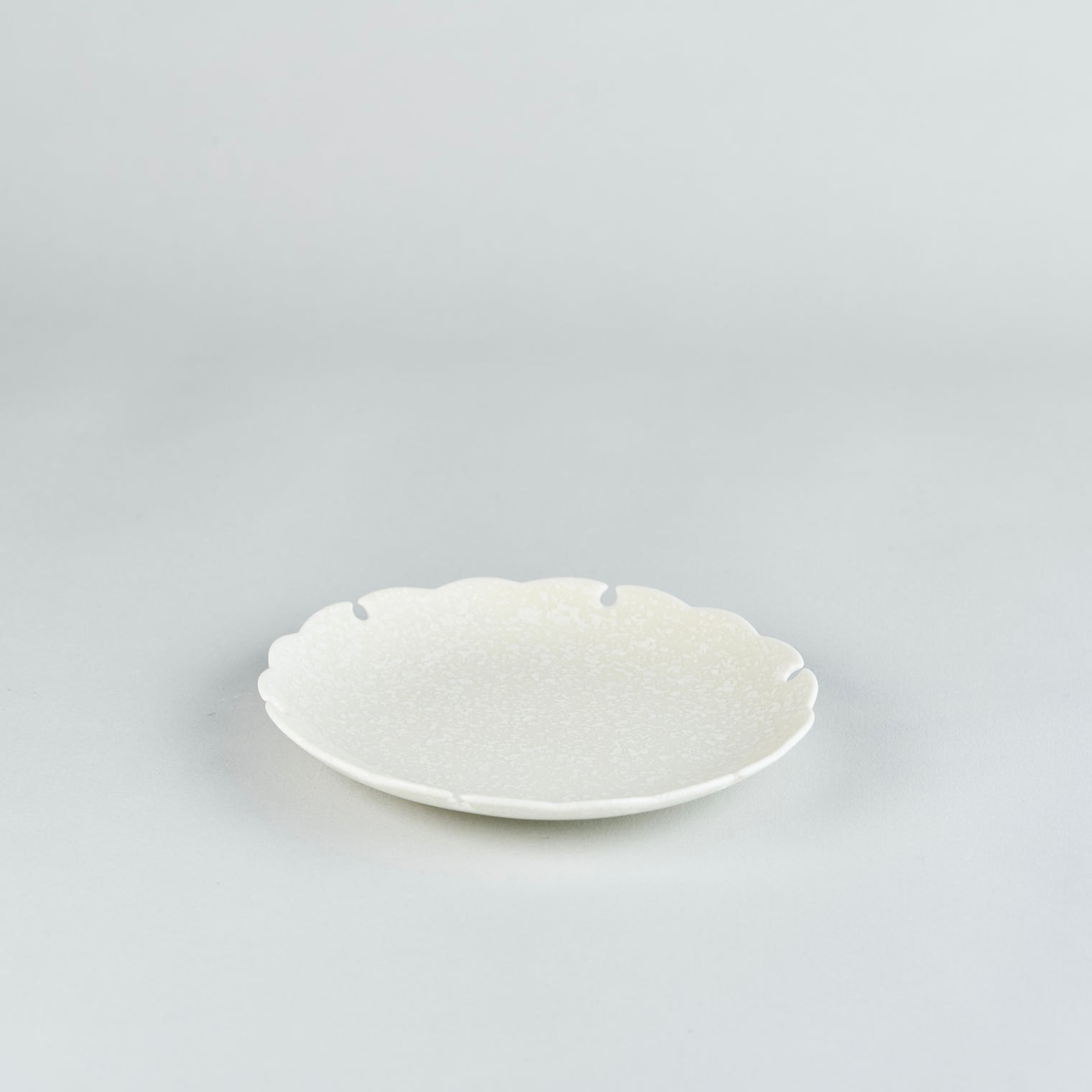 Seizan Gama Yukiwa Plate, Neve, 16cm x H2cm