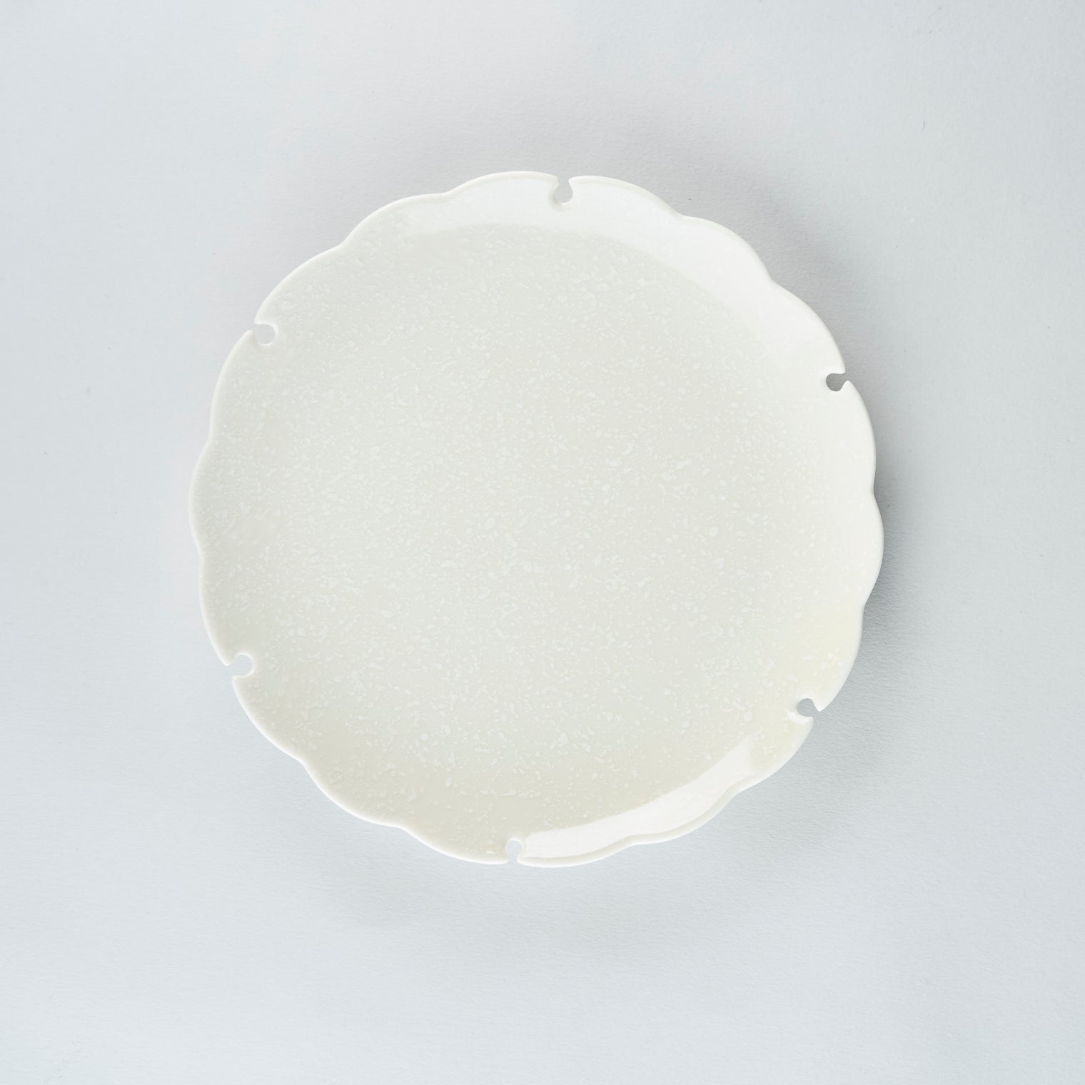 Seizan Gama Yukiwa Plate, Neve, 21cm x H2.5cm