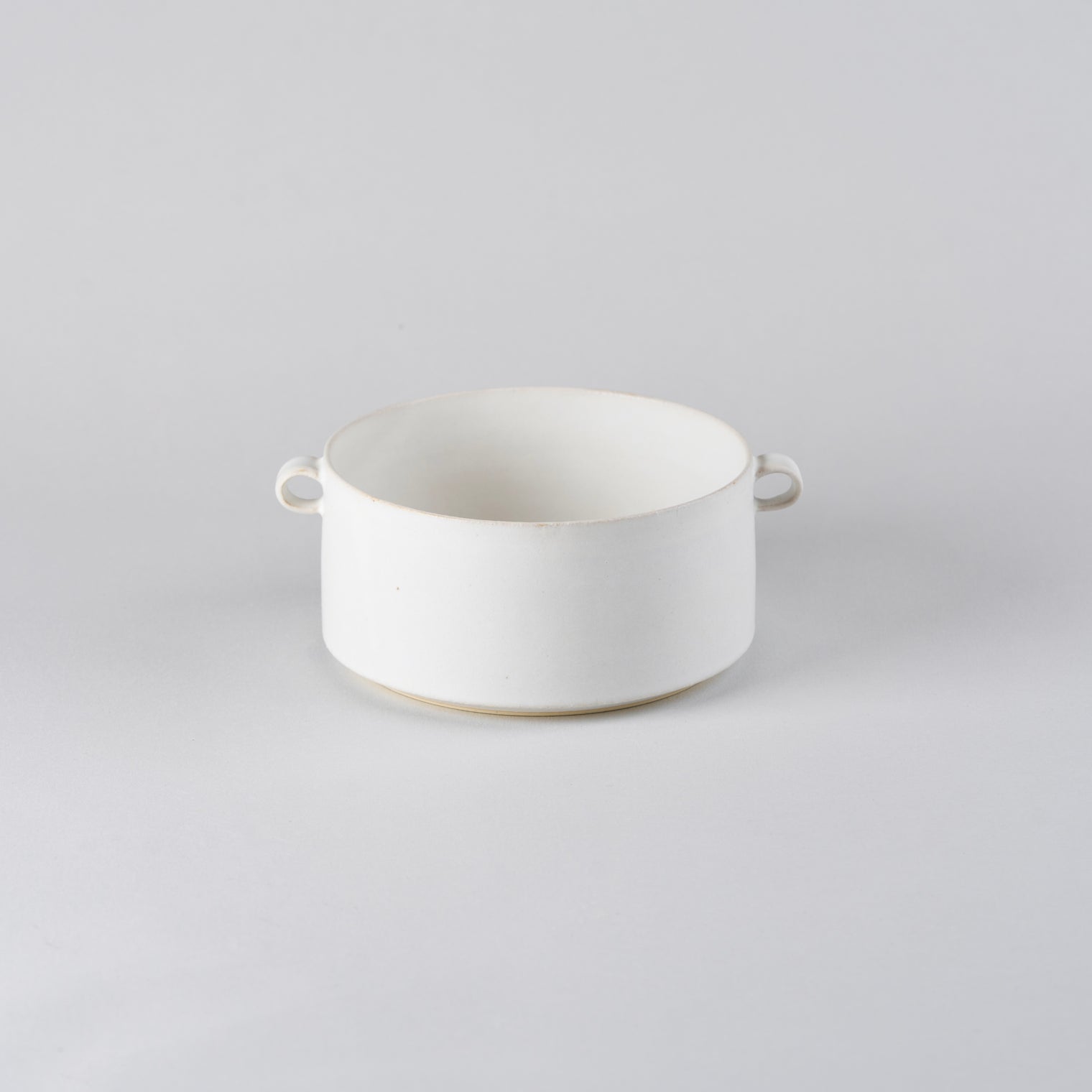 White Glaze Square Soup Bowl, 12.5cm x 15.5cm x H6cm, 380cc, Design by Kuroki San