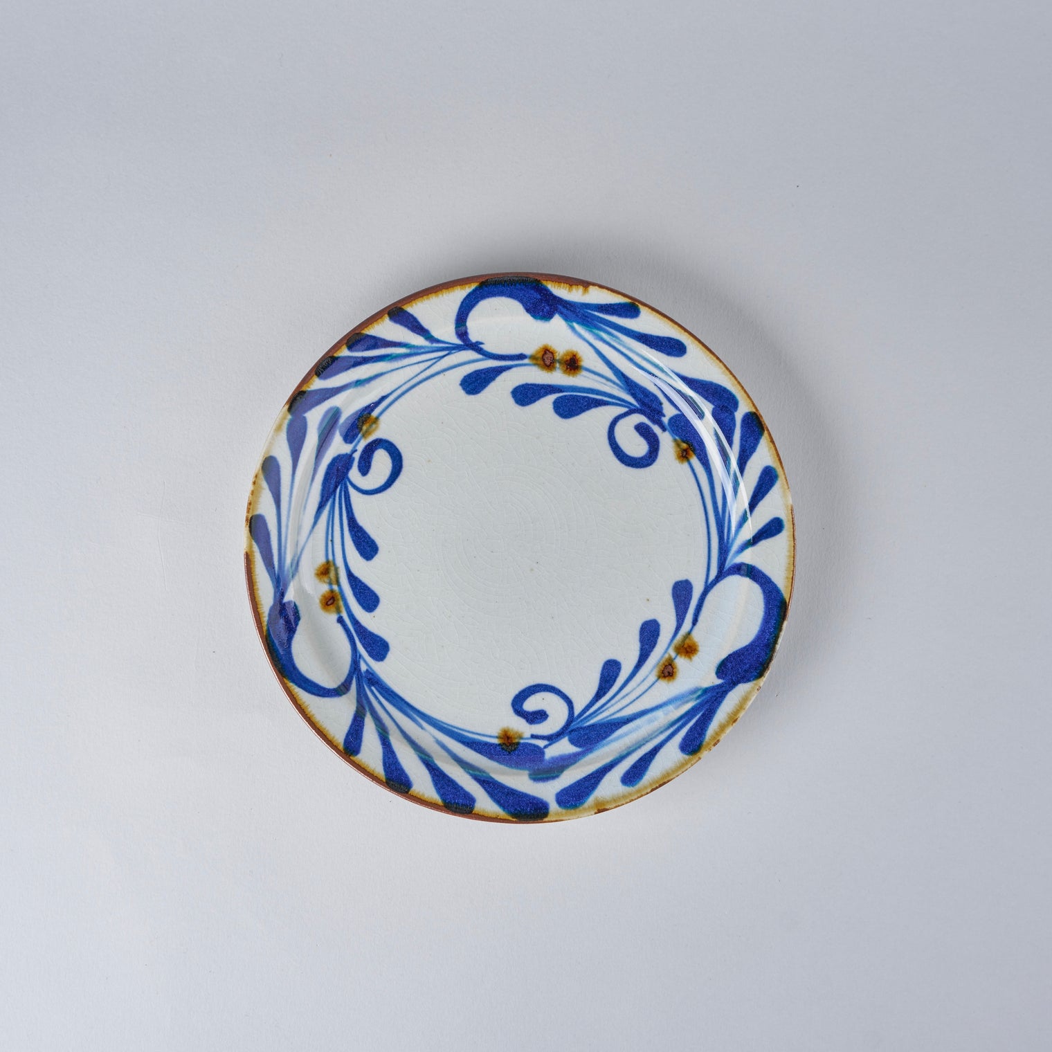 Aizen Gama Indigo Blue 18cm Plate, Scroll Arabesque