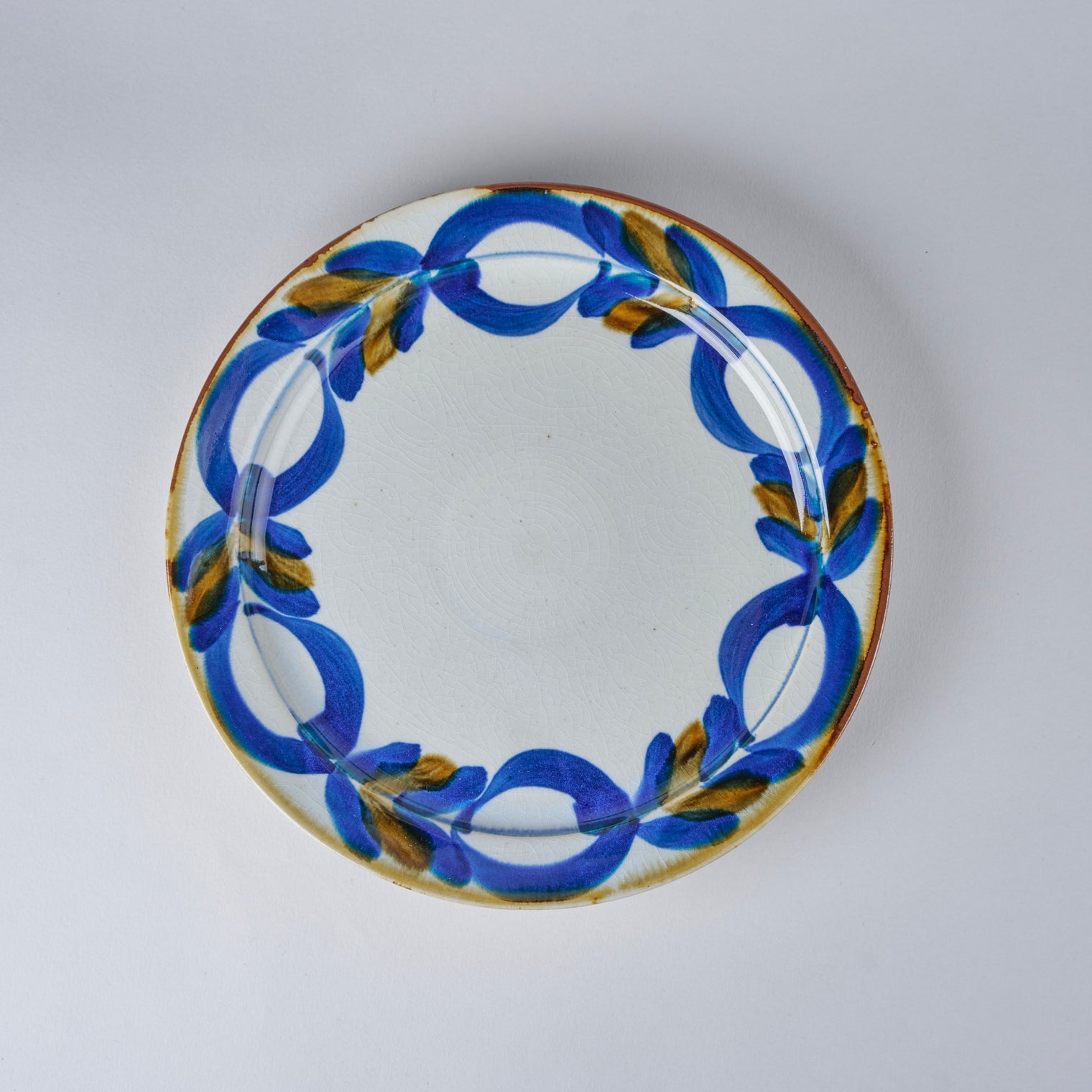 Aizen Gama Indigo Blue 24cm Plate, Floral Pattern