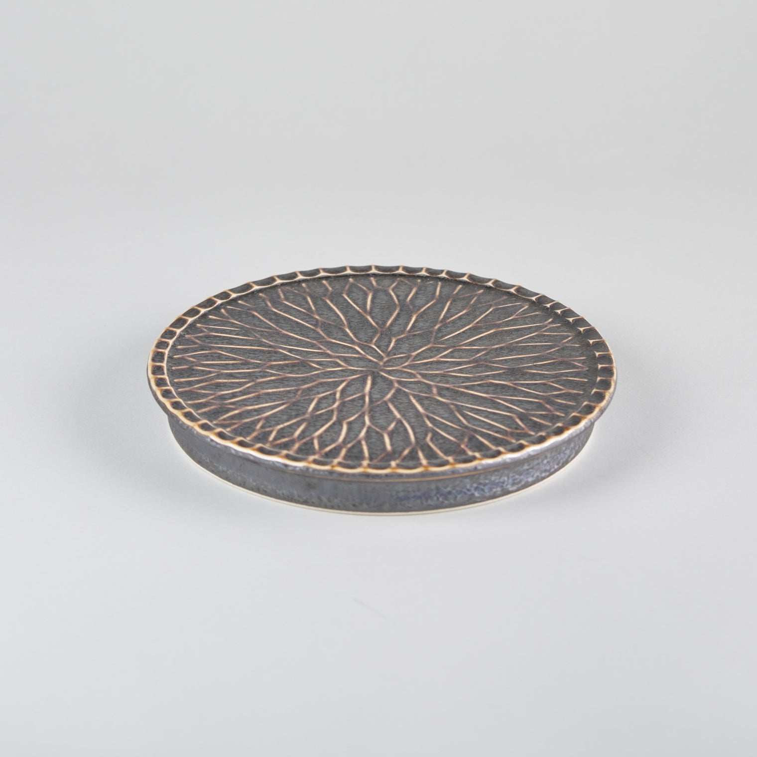 Kujaku Kiku Dhalia Plate 17.5×2.2cm