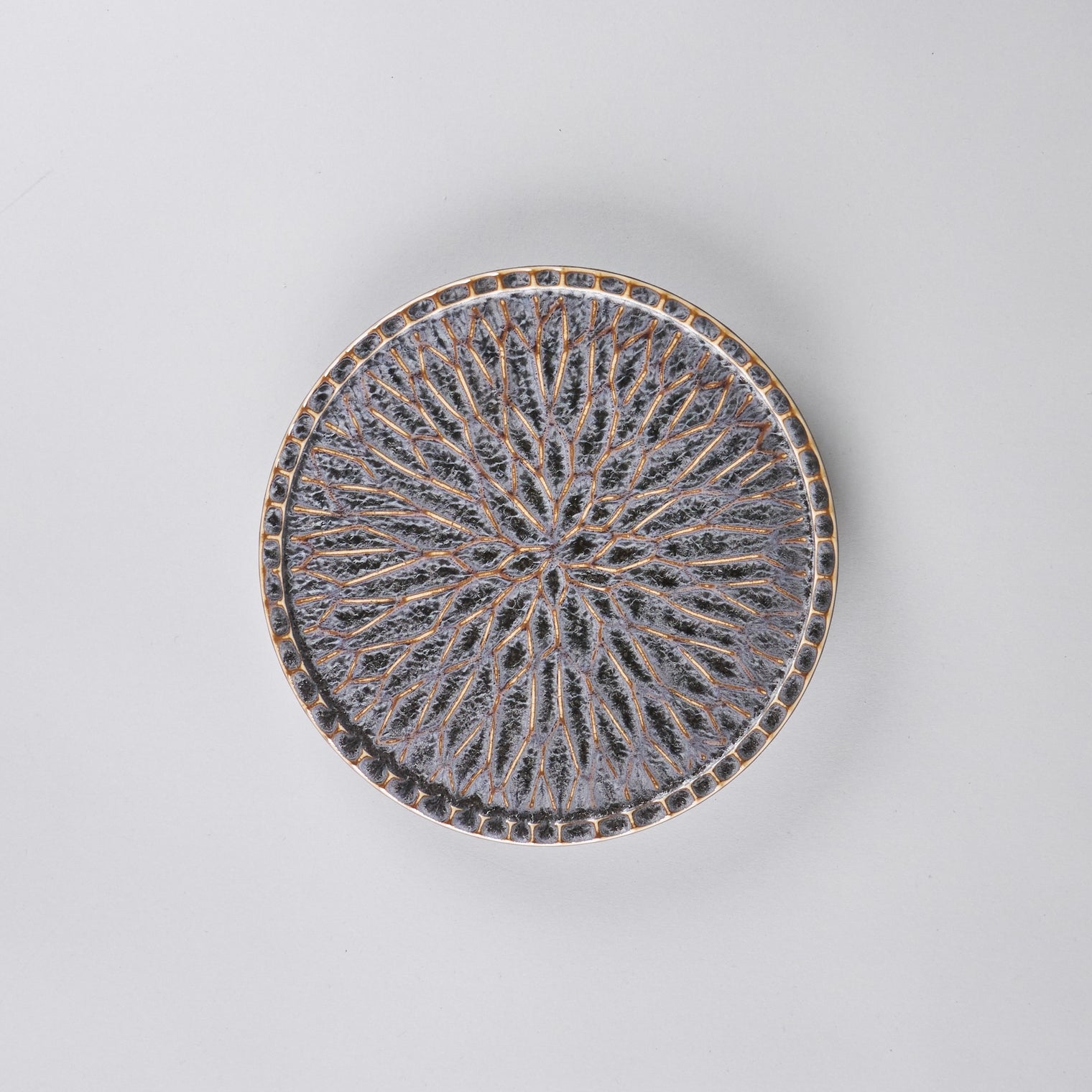 Kujaku Kiku Dhalia Plate 17.5×2.2cm