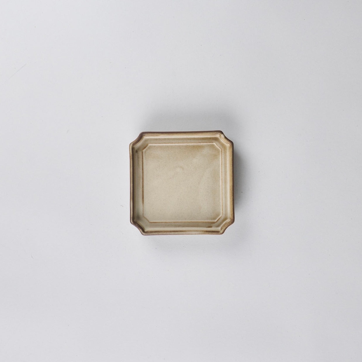 Hachidori 10cm Square Dish ecru