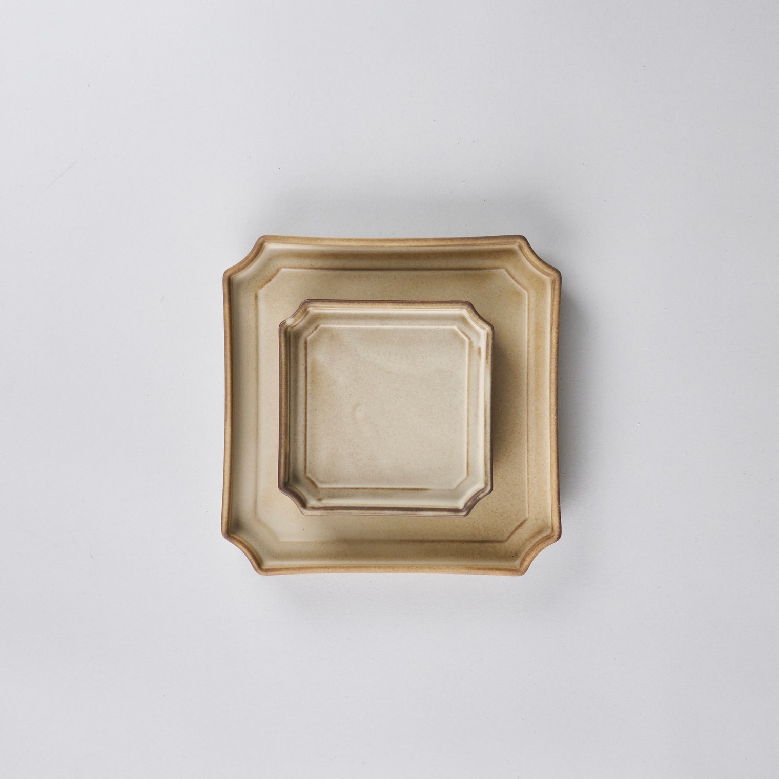 Hachidori 10cm Square Dish ecru