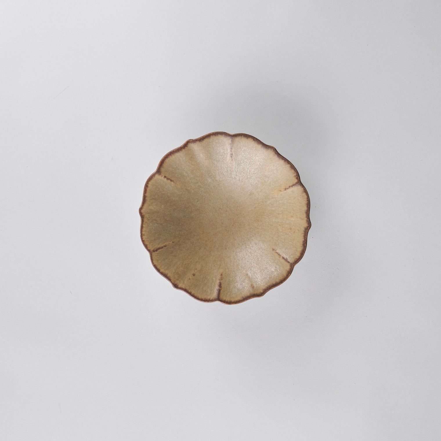 Yuka Flower Bowl Silver Brown 15×4.3cm