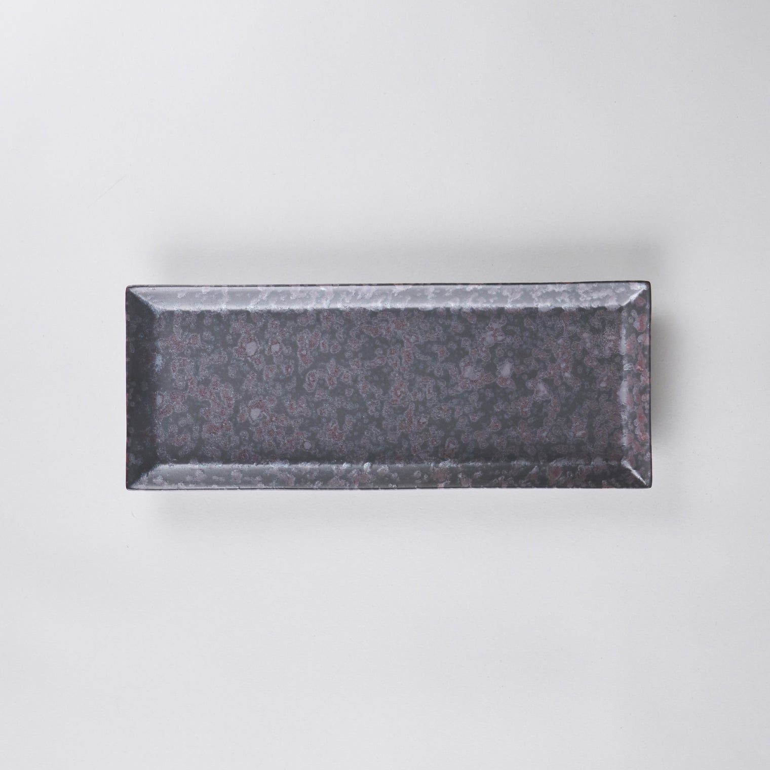 Kanezen Gama rim long rectangular plate, black rust finish, W28.5cm x D11cm x H2cm