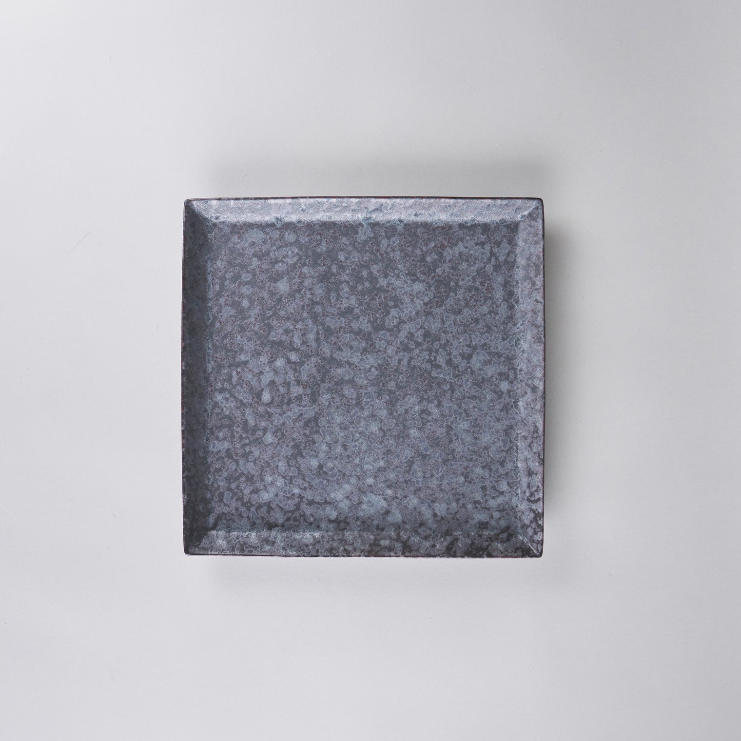 Kanezen Gama rim square plate, black rust pattern, W23cm x H2cm