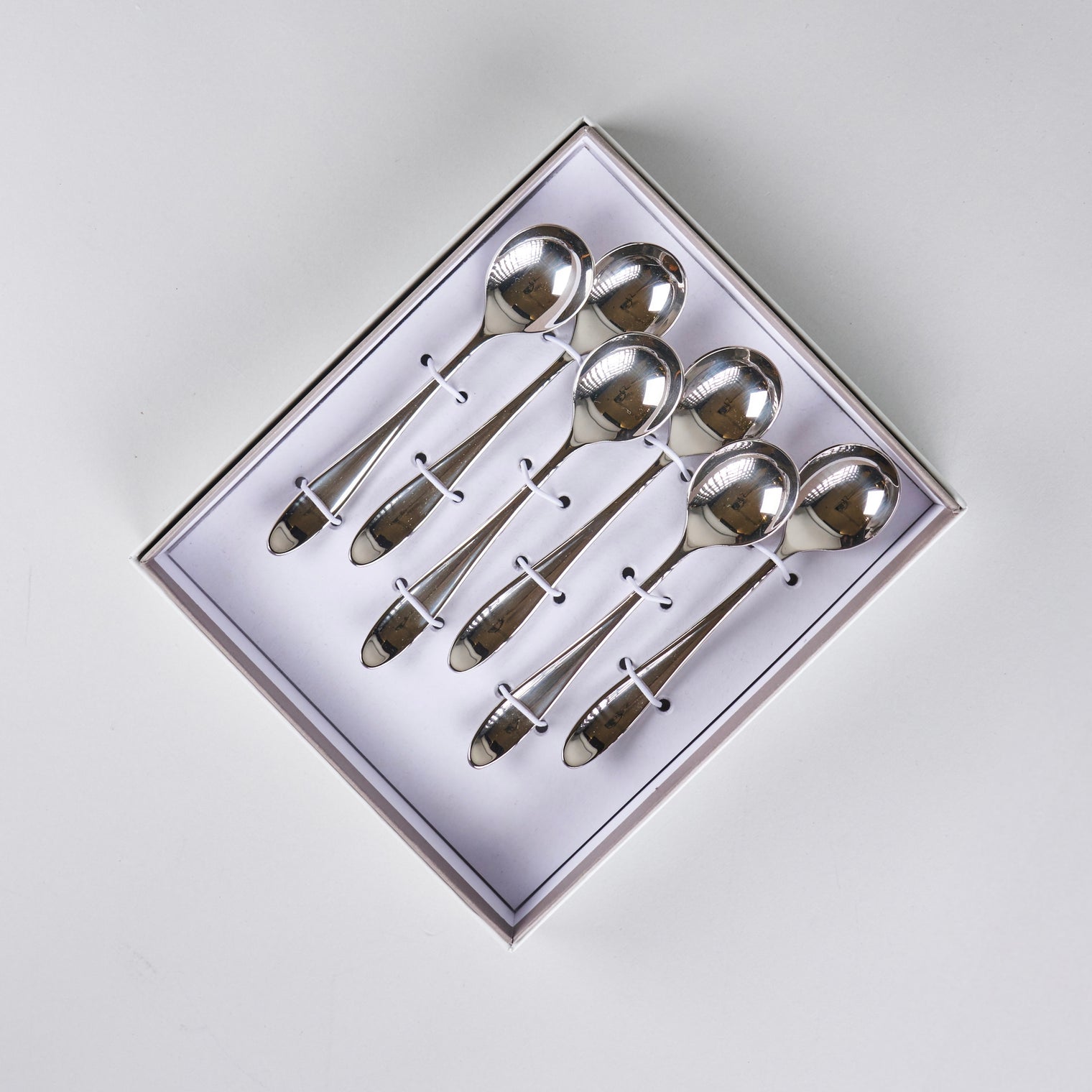 LUXURY GIFT BOX 6 MUG/ICE CREAM SPOONS (FORMA)