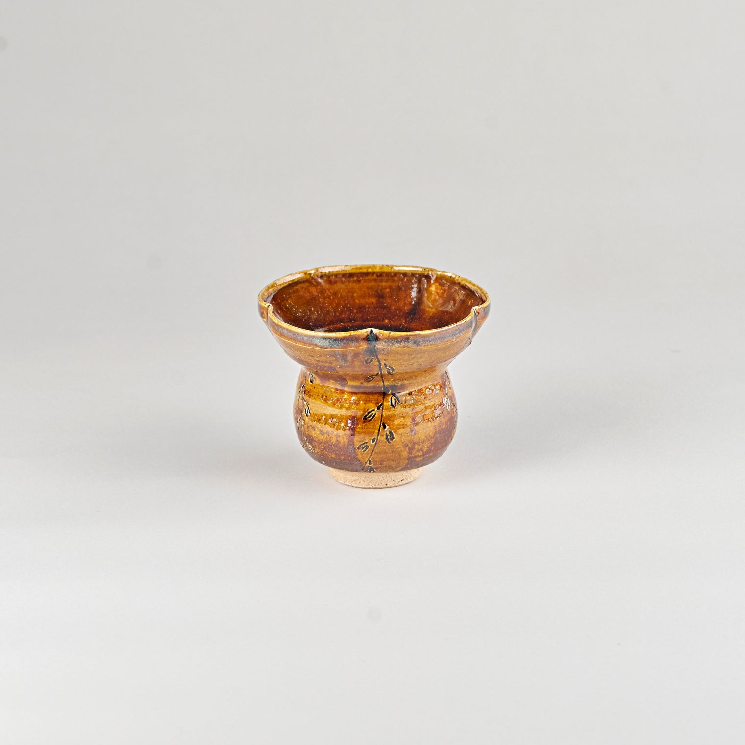 Okamoto Shuichi Candy Brown Rinka Tall Bowl (Wood Fired)