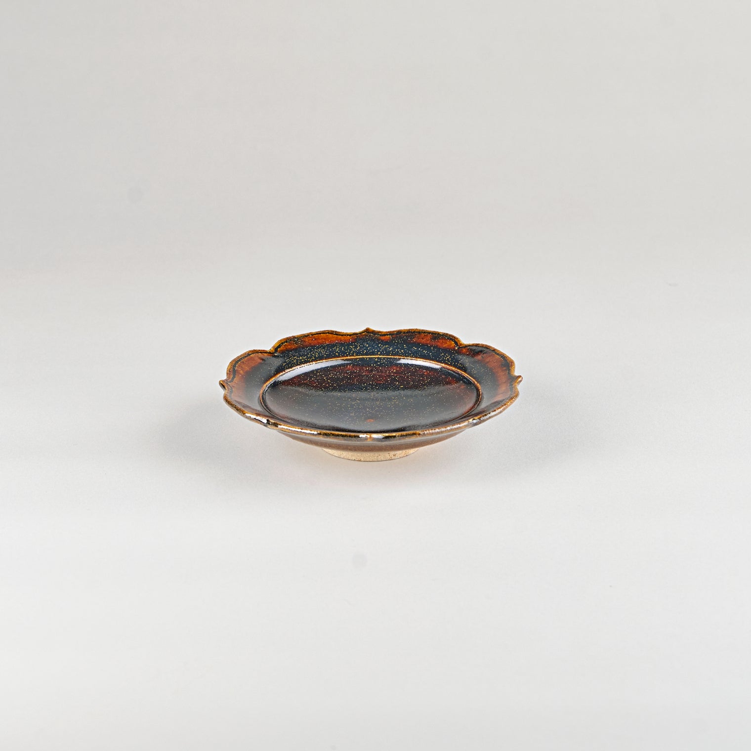 Okamoto Shuichi Candy Brown Flower Bowl (Wood Fired)