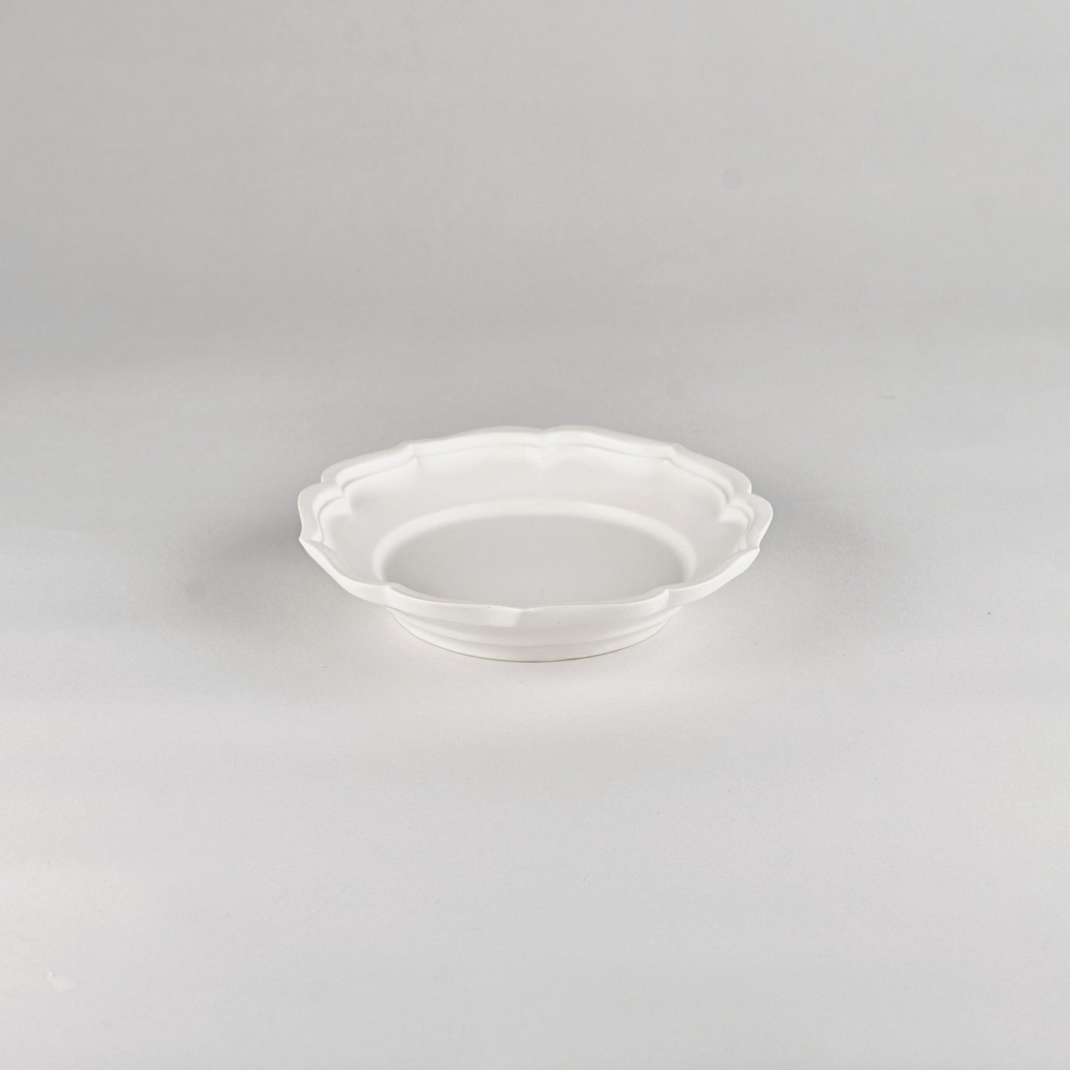 Usukiyaki, Ryouka Rim Plate Small, White