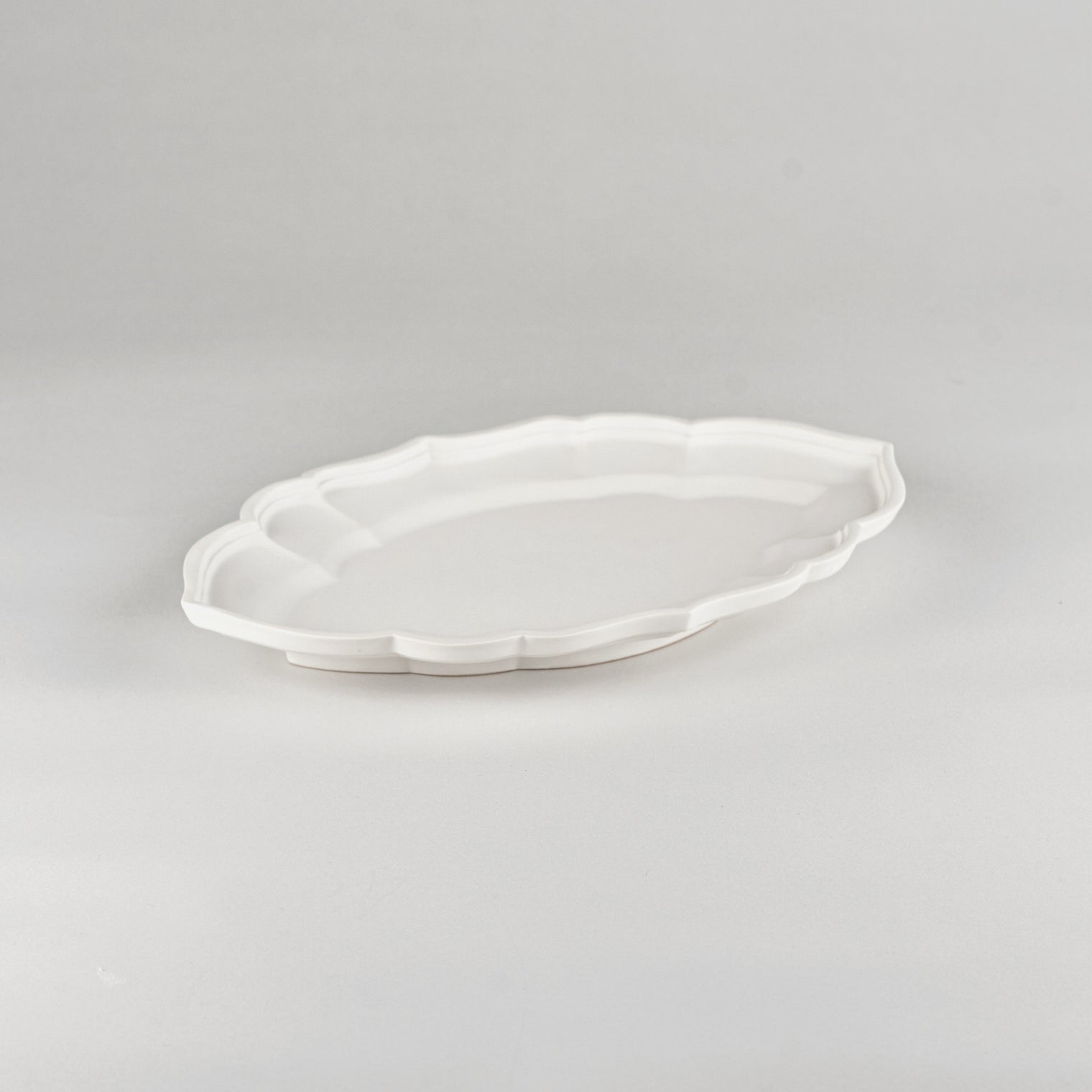 Usukiyaki, Oval Plate Small, White