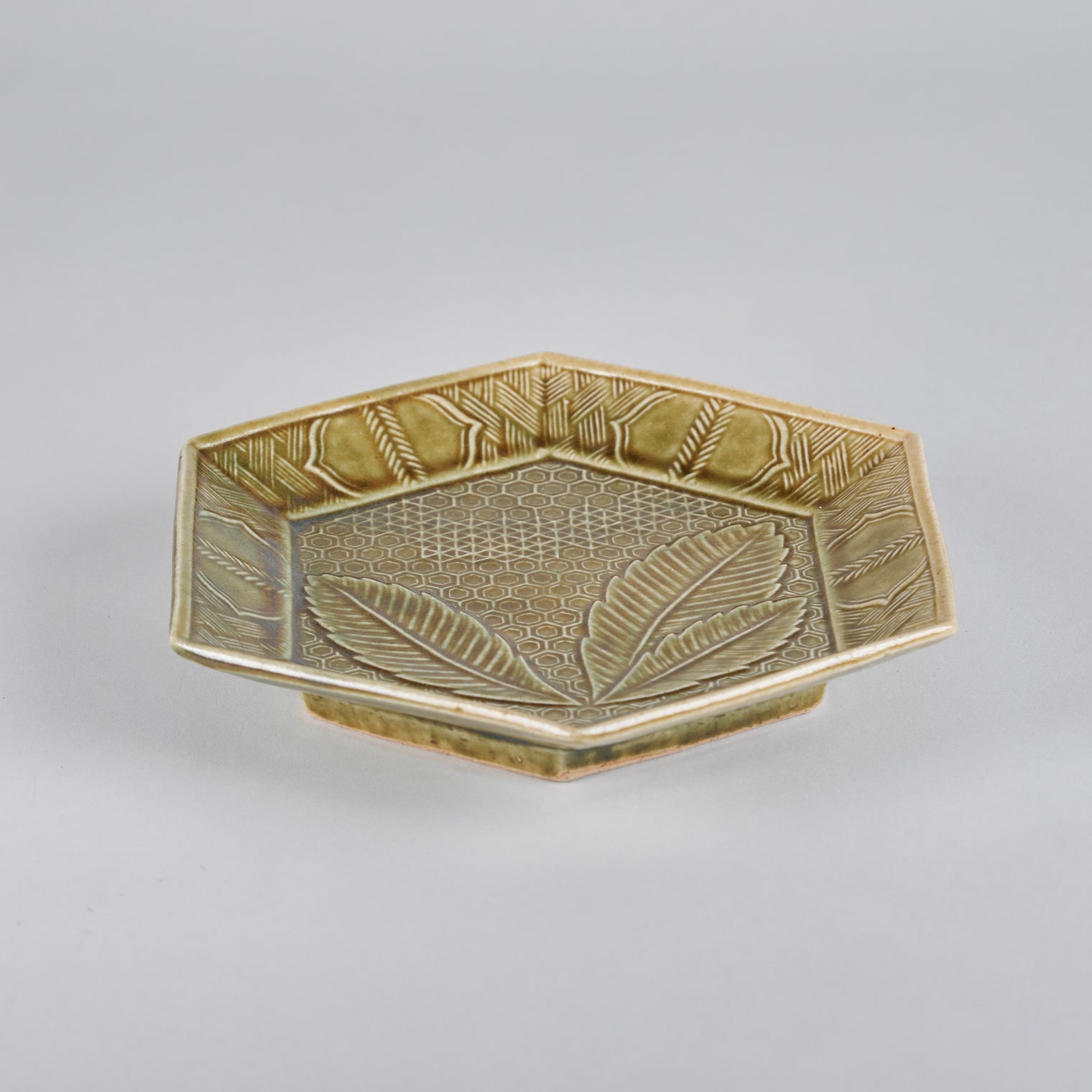 Takimuro Kiln,Medium Hexagen Plate, 21.5cm
