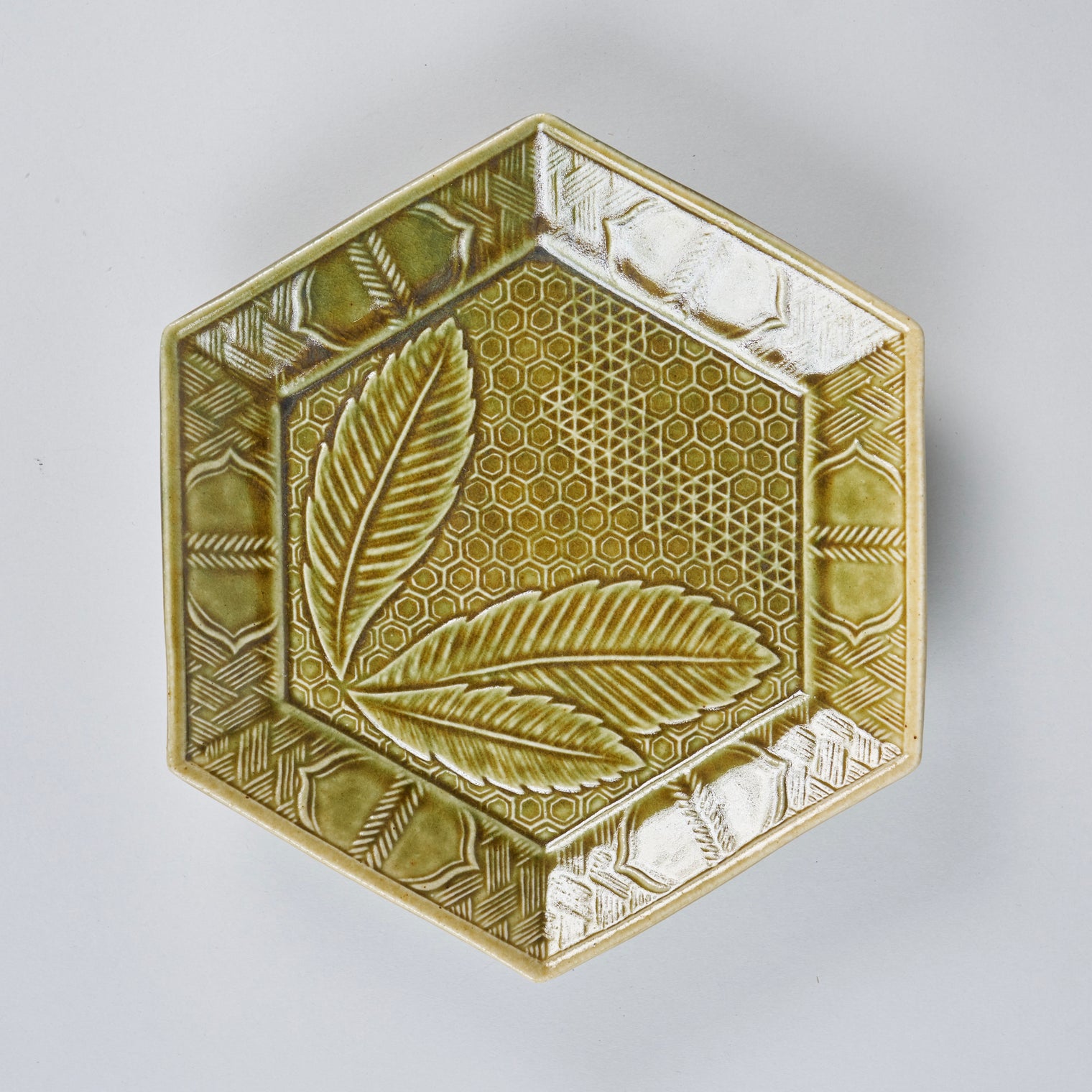 Takimuro Kiln,Medium Hexagen Plate, 21.5cm