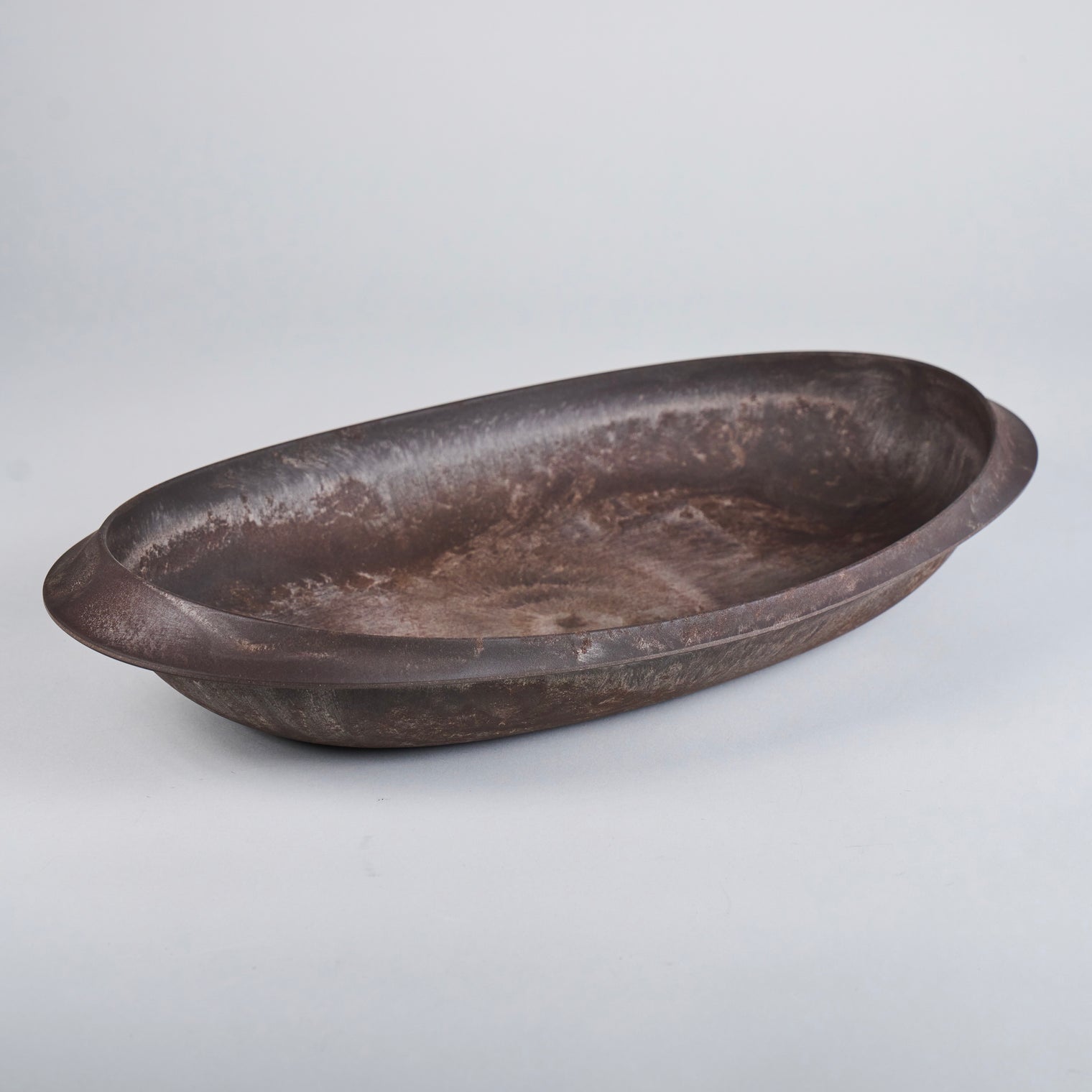 ARAS Oval Plate Ceder Bark, Brown, 40cm