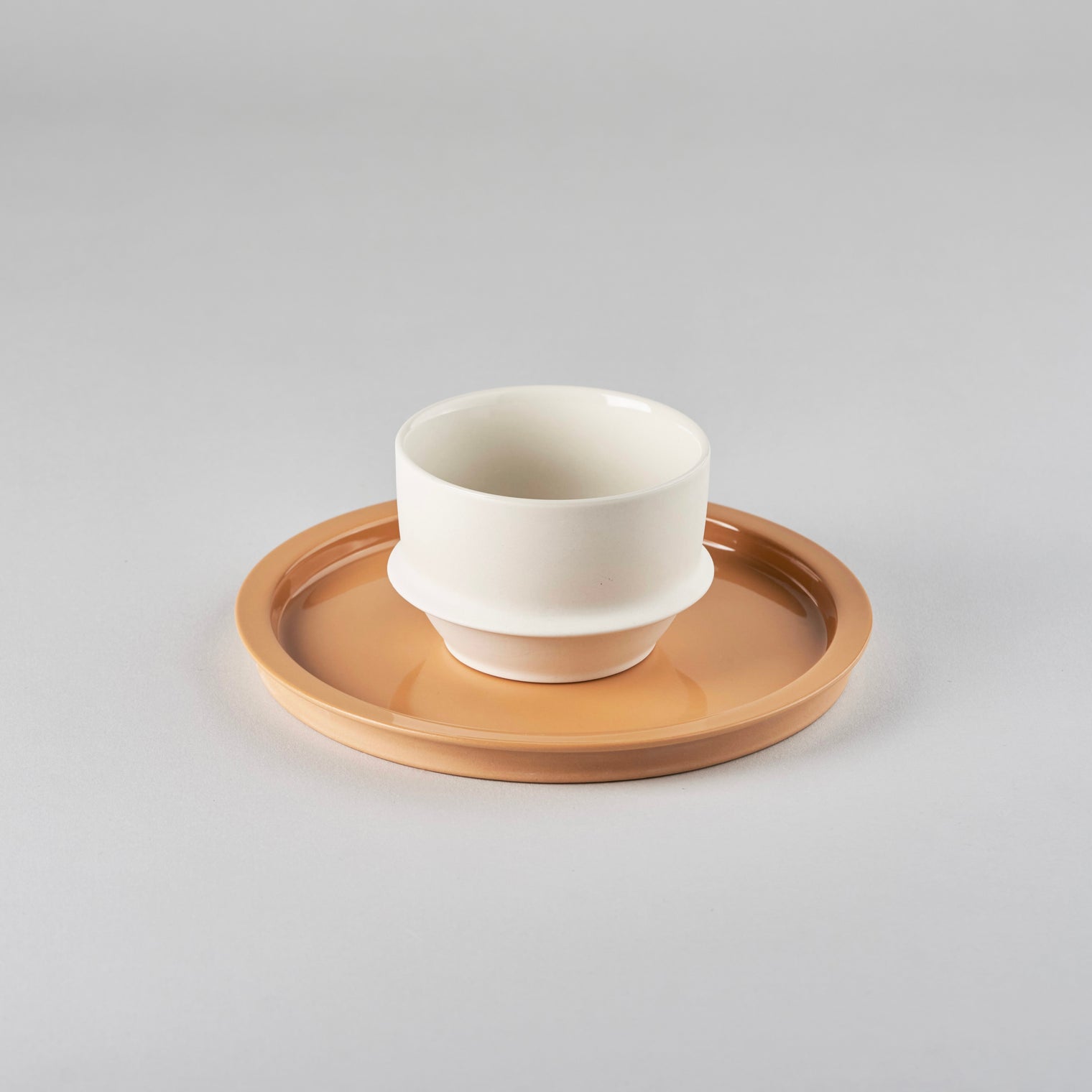 Coffee Cup Alabaster Dune, 9cm x 9cm x H6cm, Design by Kelly Wearstler