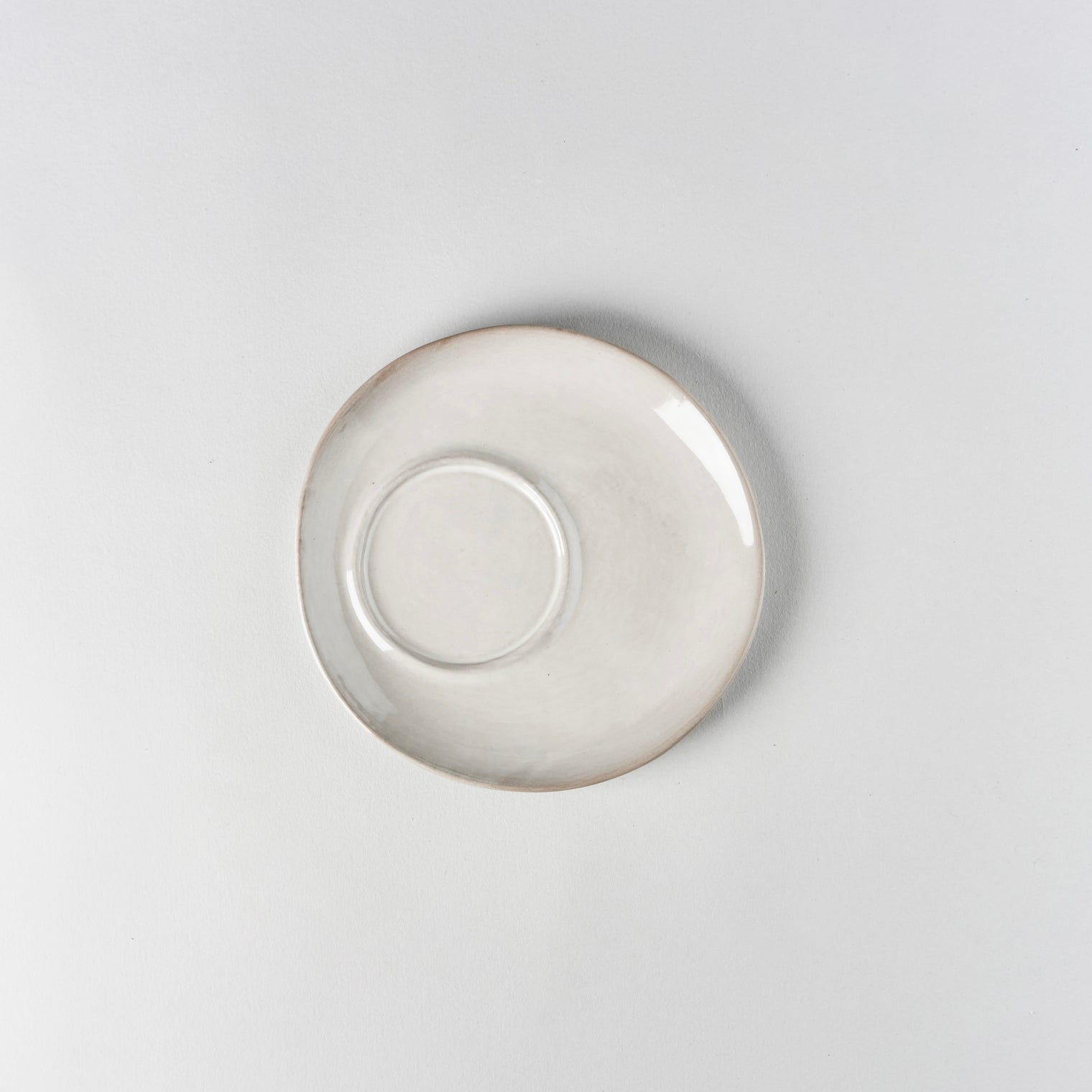 La Mère Saucer Coffee Cup, Off White, 14cm x 14cm x H1.5cm, Design by Marie Michielssen