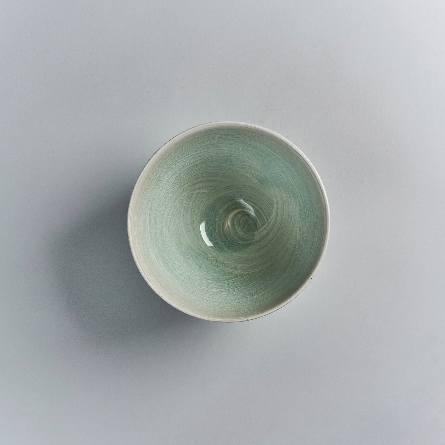 Stroke Glaze Bowl, 14cm, Light Green