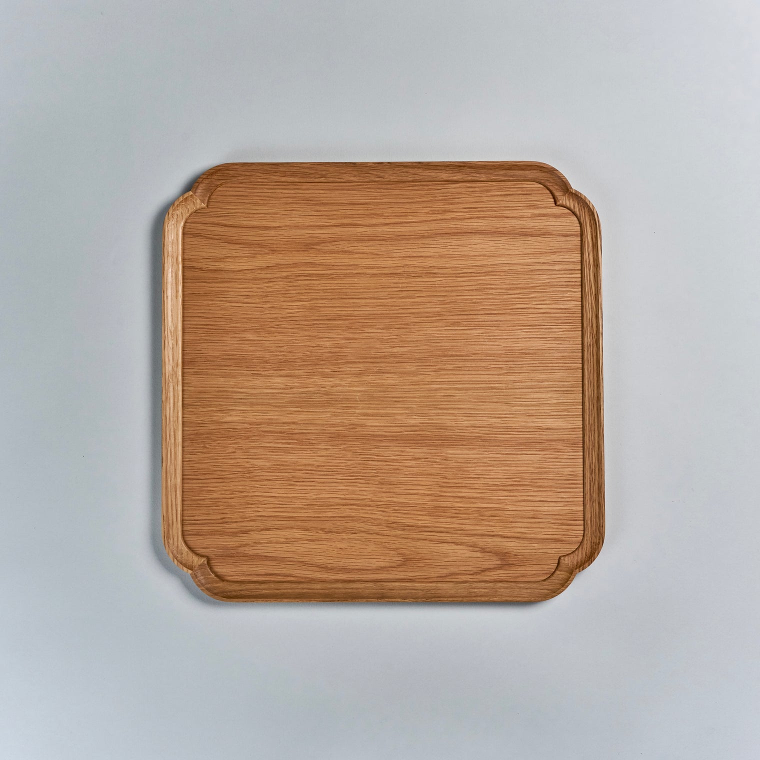 Iwakagu Square Curve Corner Big Tray, Oak, 34cm x 34cm x H1.5cm