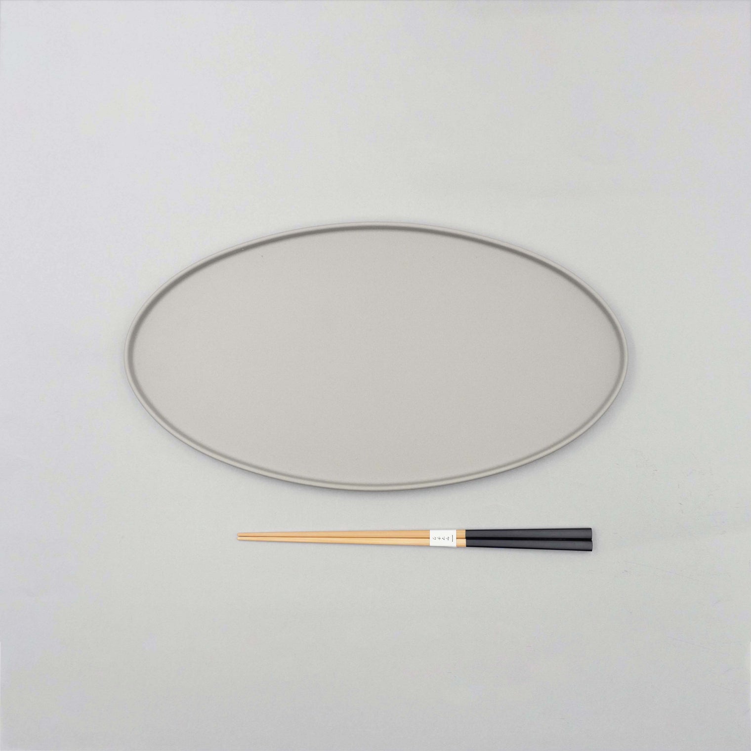 Blend Gray Oval Tray L, 32cm x 17cm, Moriyama