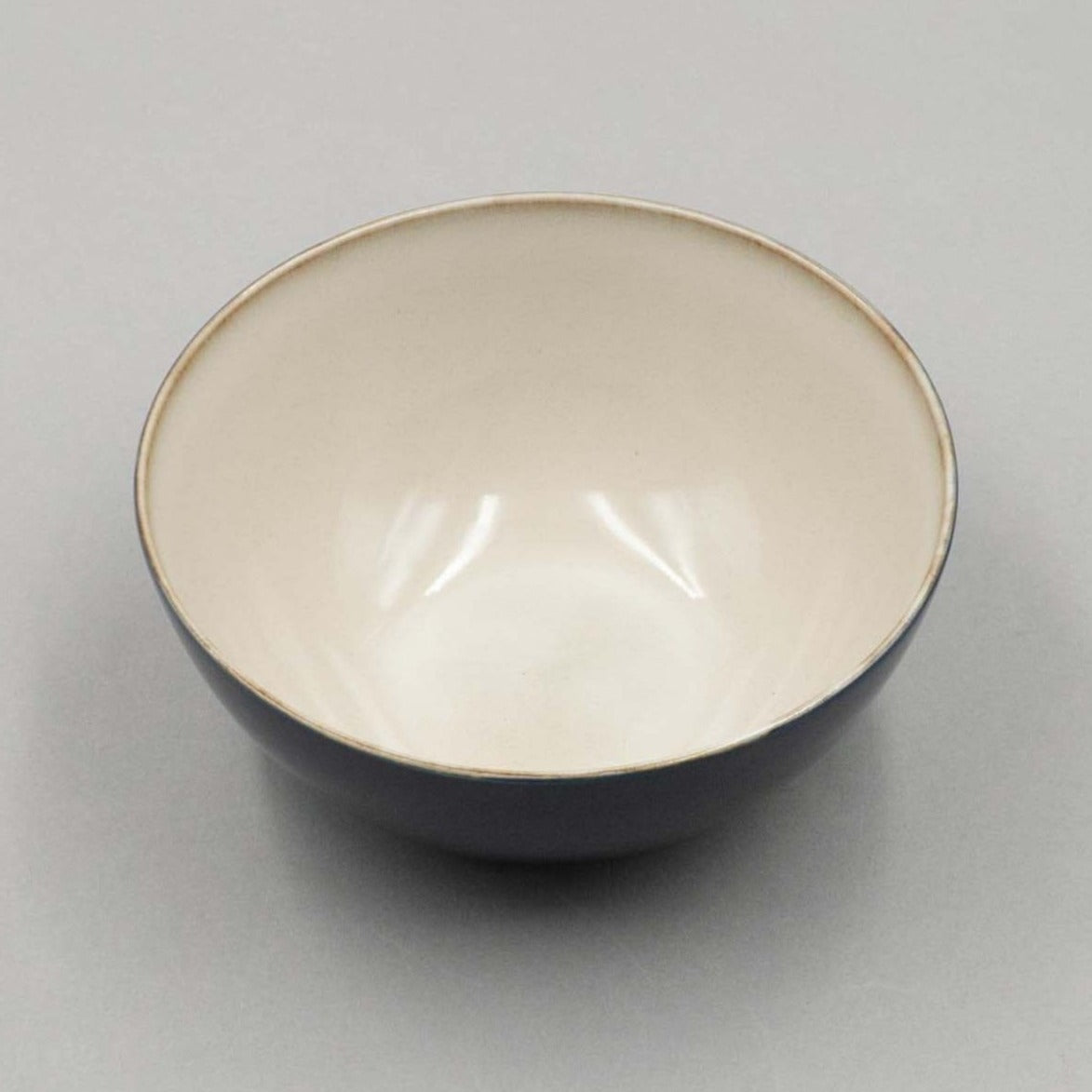 Bowl, Misty Grey/Dark Blue, 13.7cm x 6cm, Terres De Reves, Design by Anita Le Grelle