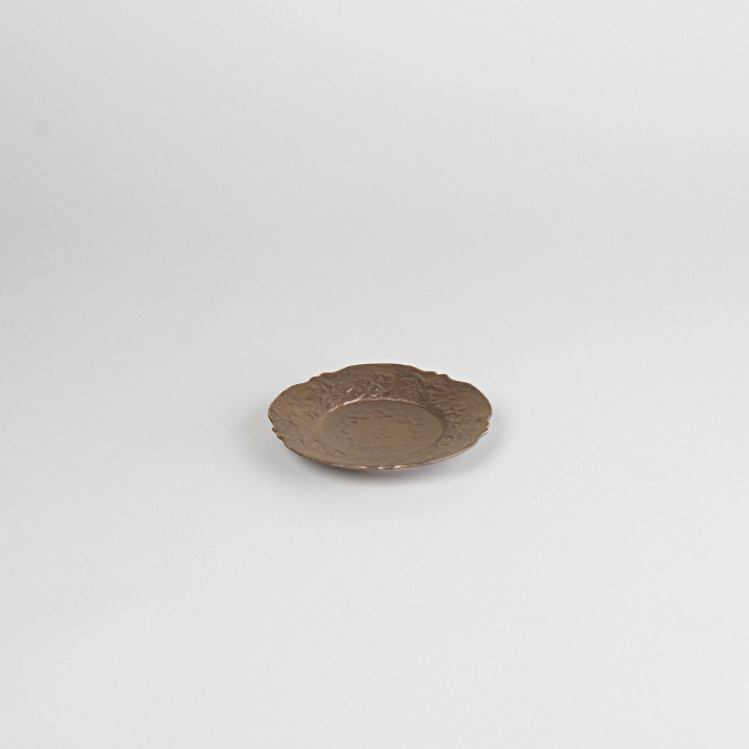 Asami Maeda Flower Arabesque Bronze Small Dish, 10.6×1.5cm