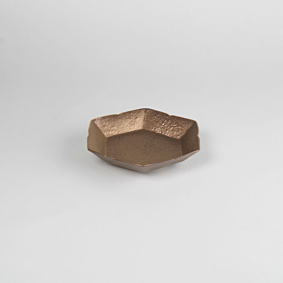 Asami Maeda Floral Shippo 5-inch Plate Bronze, 20.5×19.4×3cm