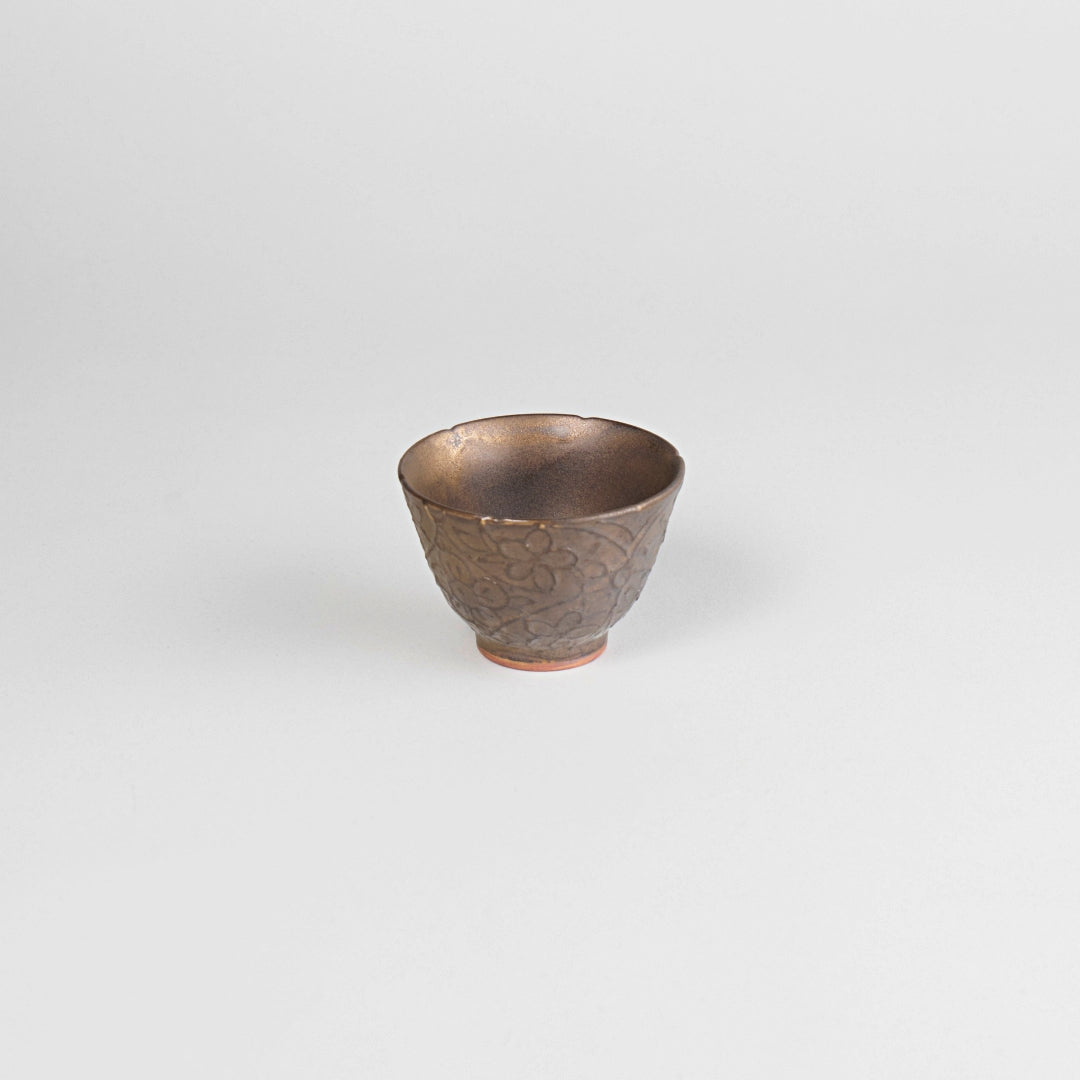Asami Maeda Floral Shippo Cup Bronze, 8×5.4cm
