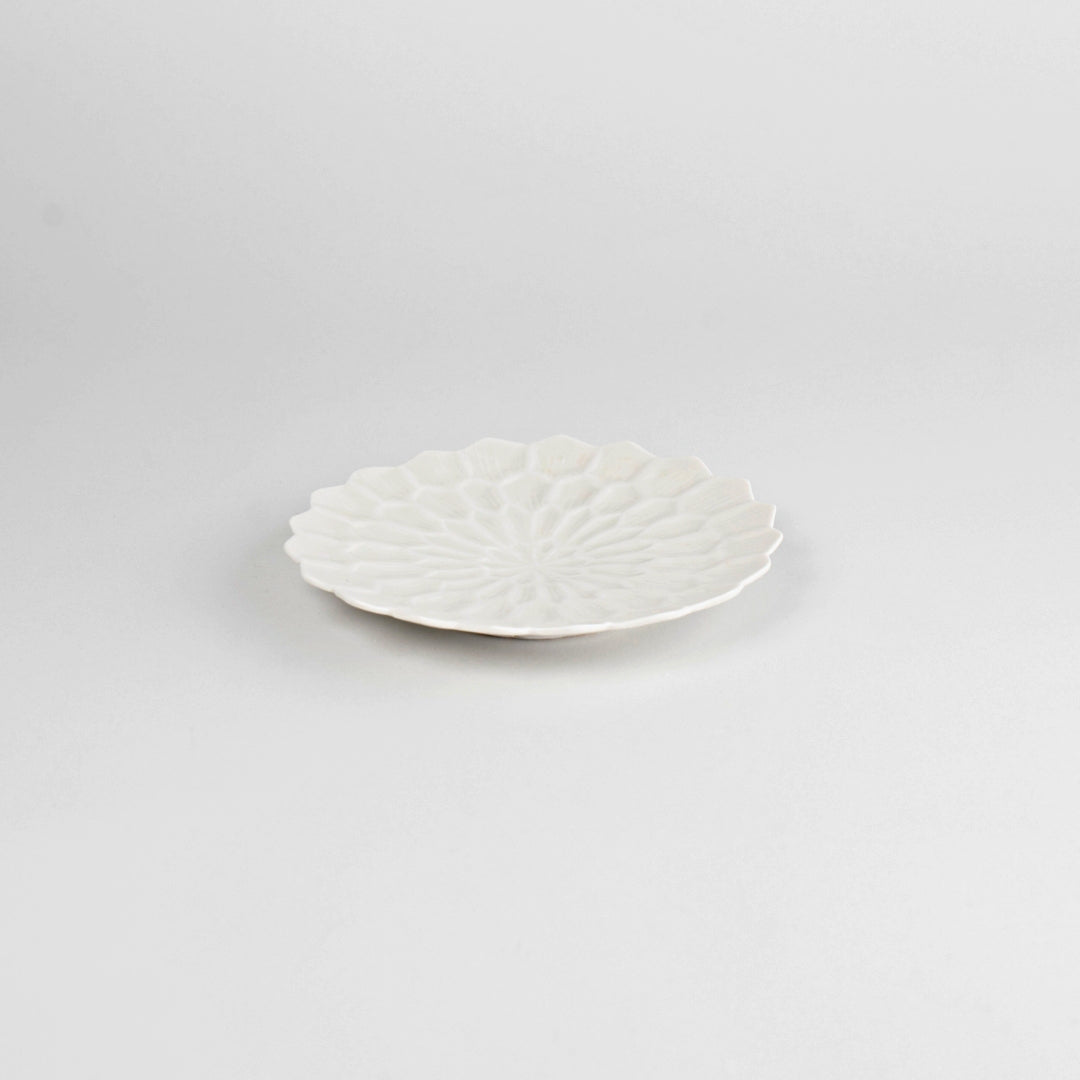 Asami Maeda Dahlia 5-inch Plate White, 15.6×2cm