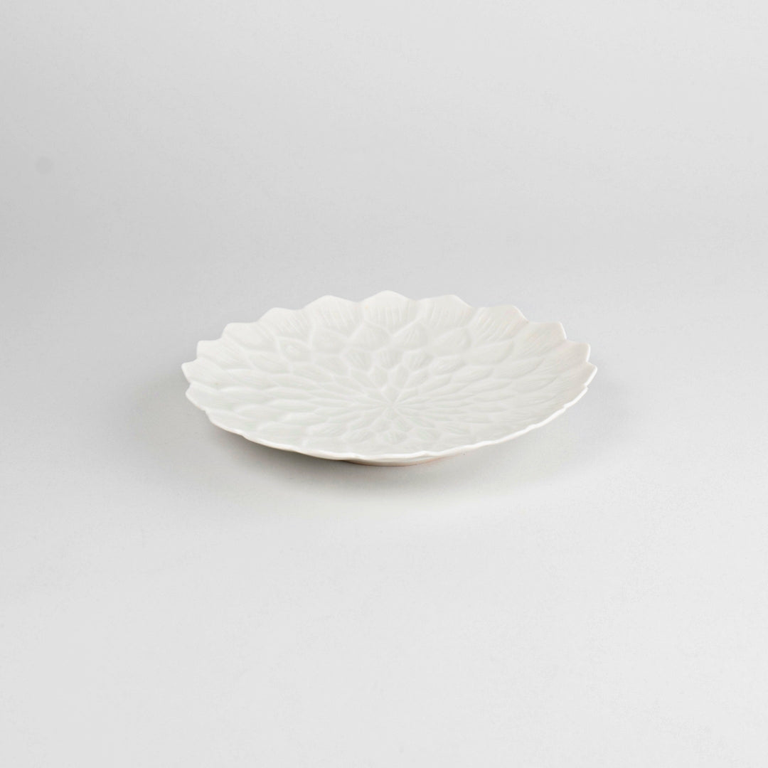 Asami Maeda Dahlia 6-inch Plate White, 18.2×3.5cm