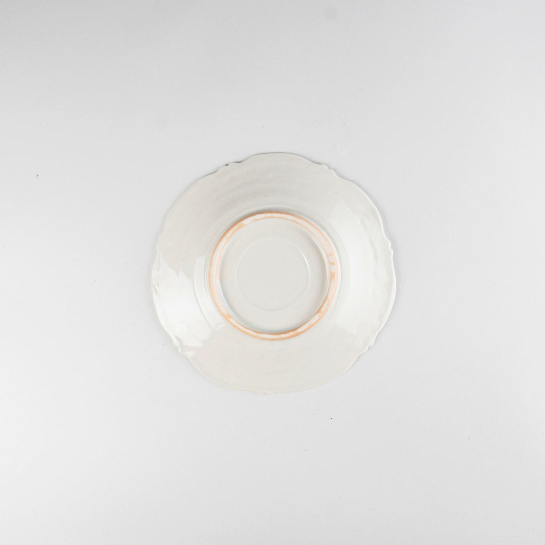 Asami Maeda Flower Arabesque Plate White, 17.2×2.1cm
