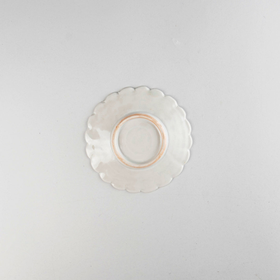 Asami Maeda Chrysanthemum Small Plate White, 13.2×1.5cm