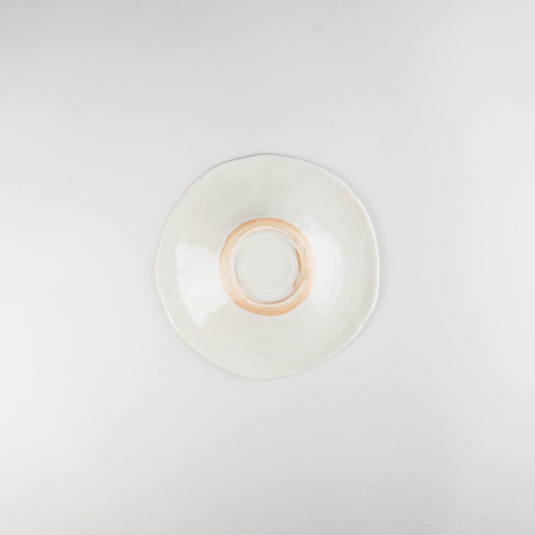 Asami Maeda Lotus Leaf Medium Plate White, 18.2×2.3cm