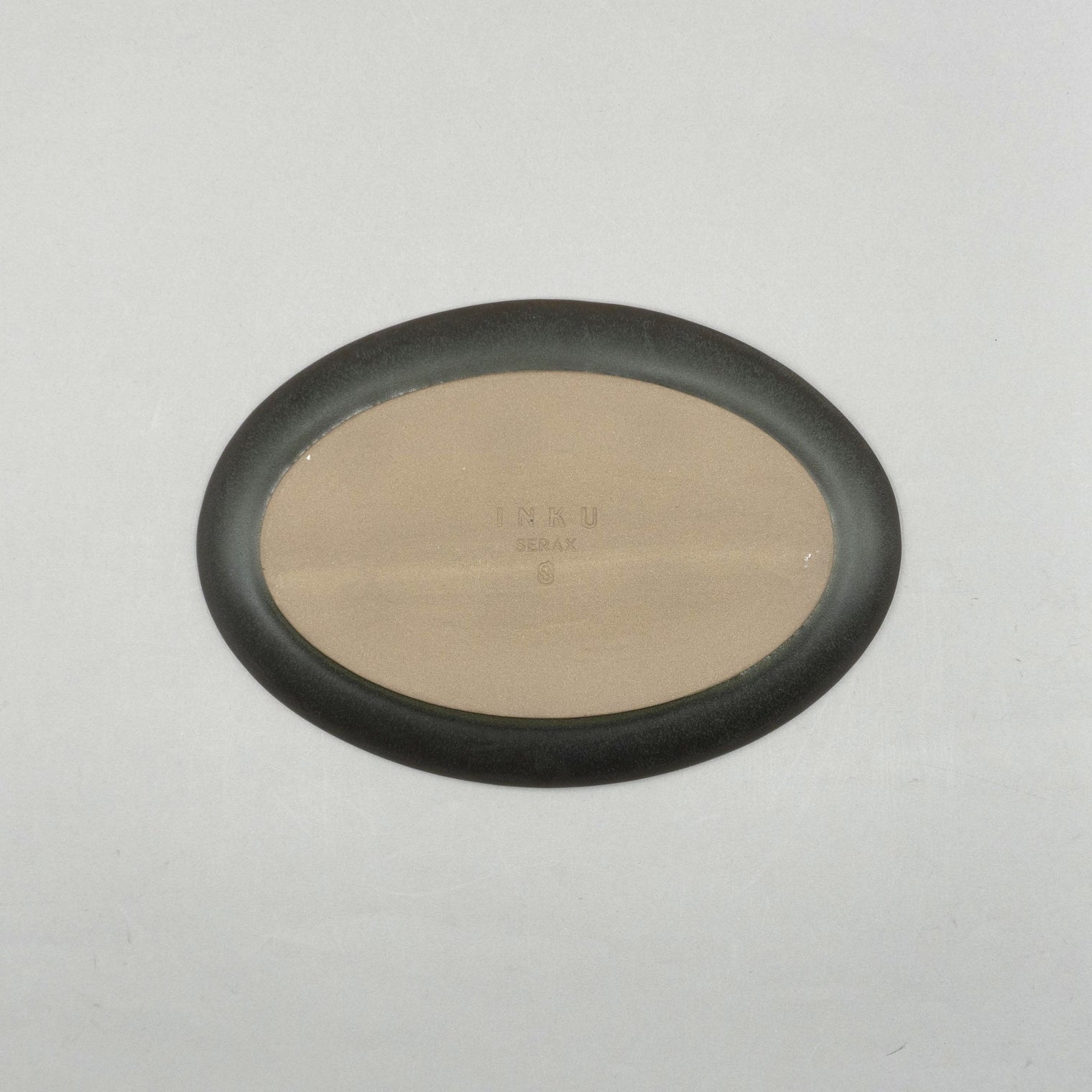 Inku Oval Plate, Green, L25cm x W17.5cm x H1.7cm, Design by Sergio Herman