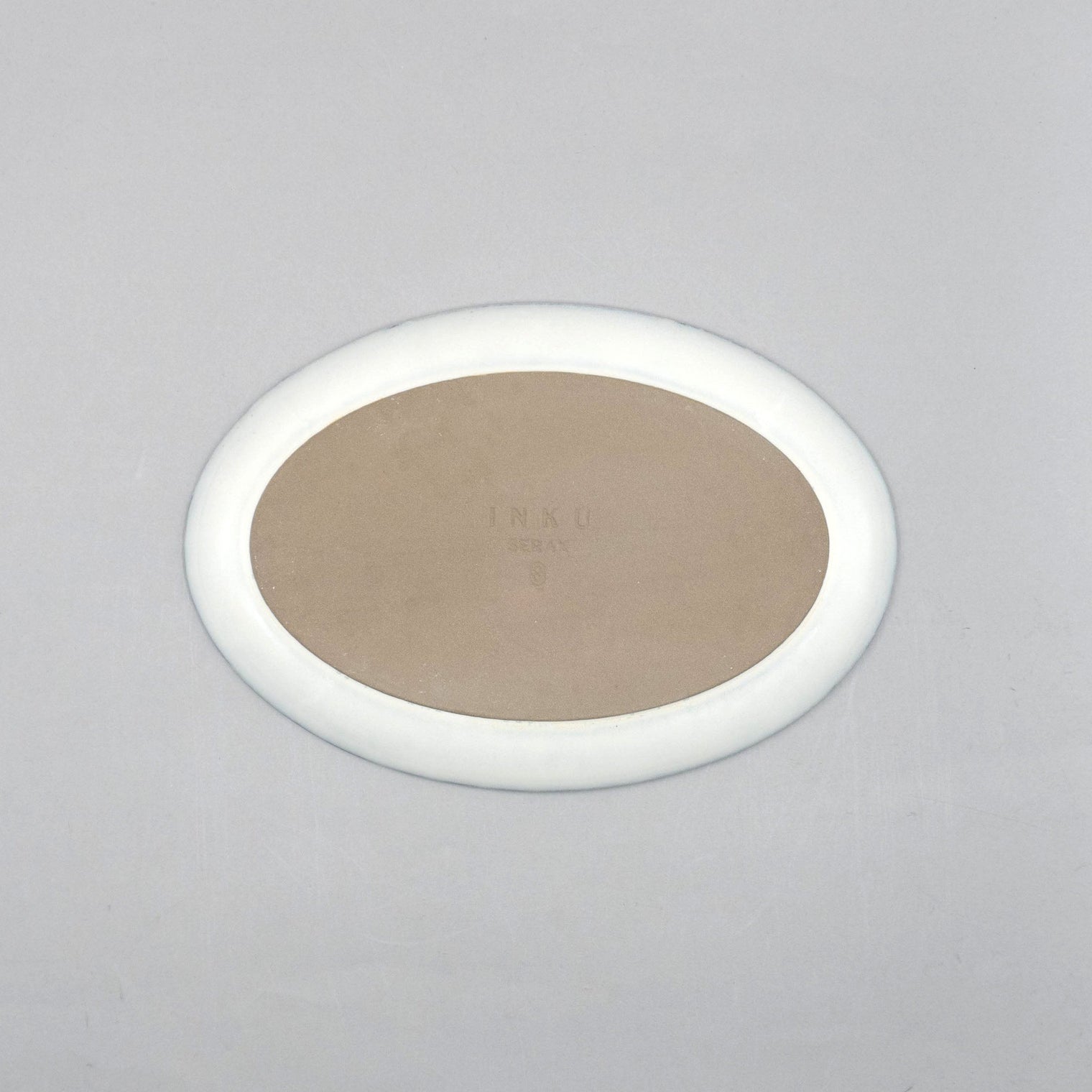 Inku Oval Plate, White, L25cm x W17.5cm x H1.7cm, Design by Sergio Herman