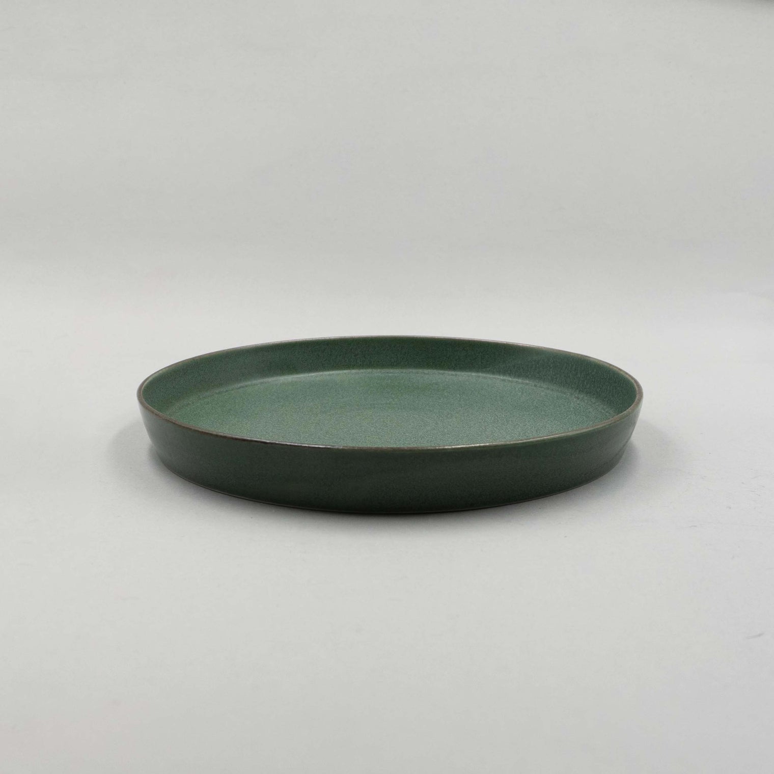 Shinryoku Short Rim Plate 25cm, 25cm x 3cm