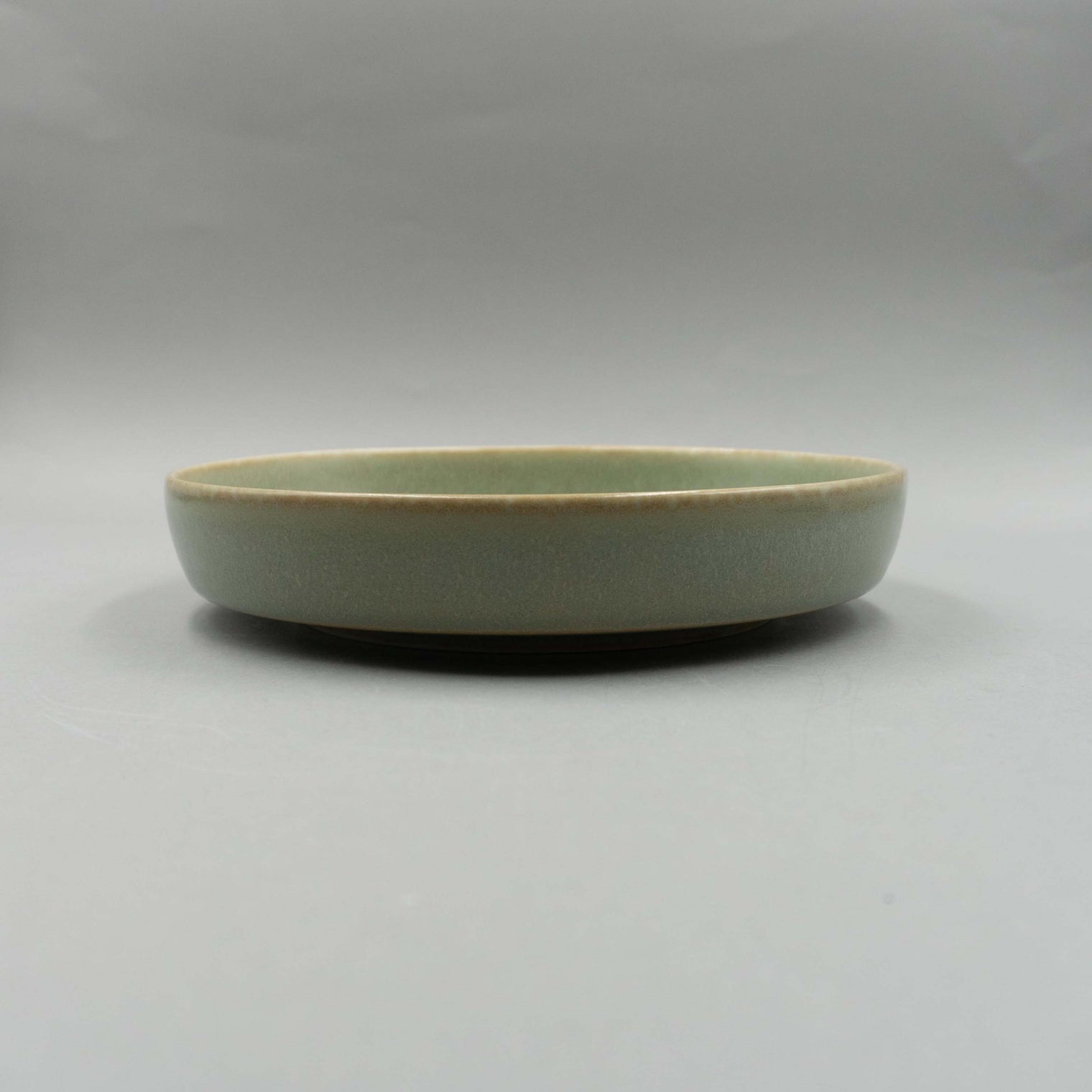 Silver Green Spume Rim Plate 16cm, 16cm x 3.5cm