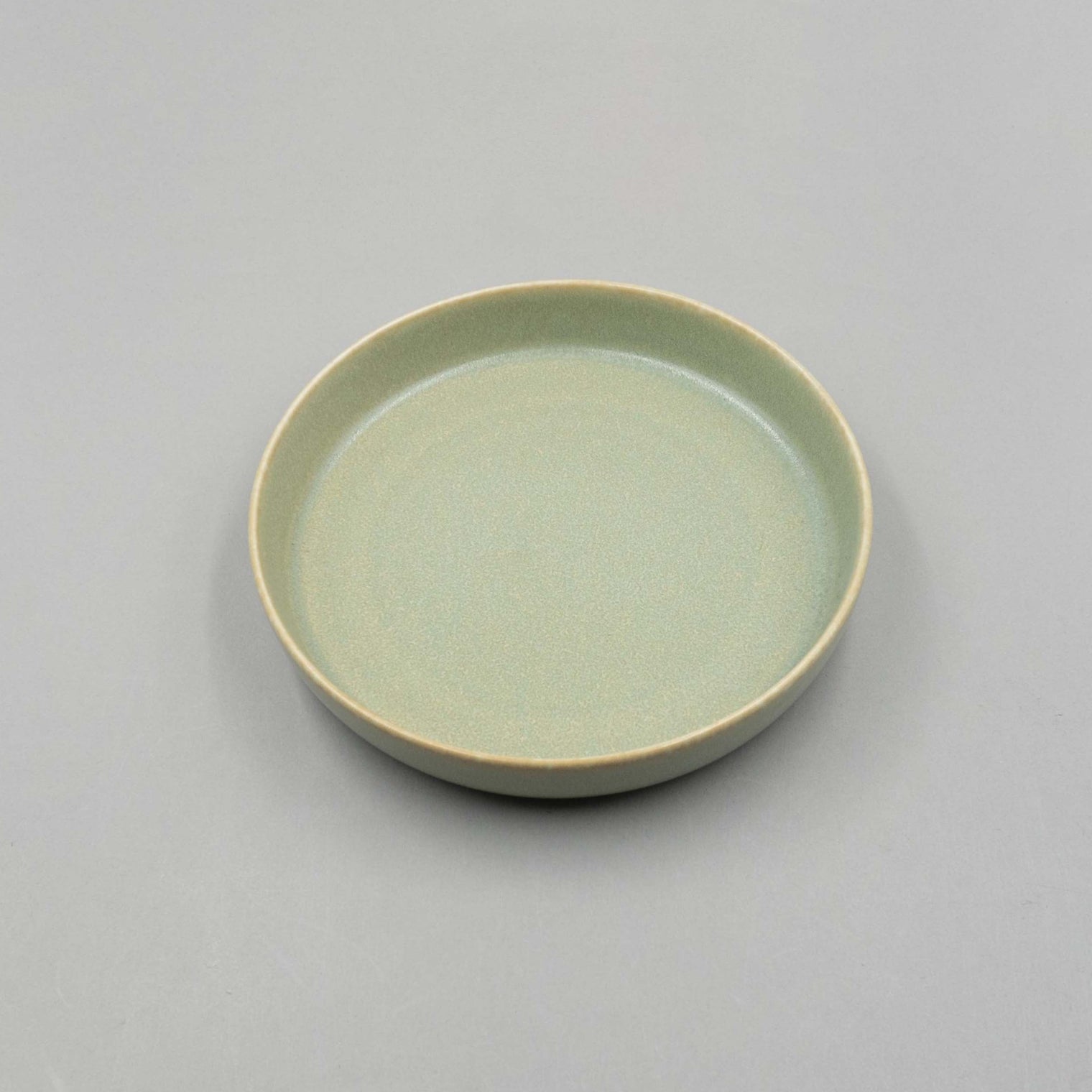 Silver Green Spume Rim Plate 16cm, 16cm x 3.5cm