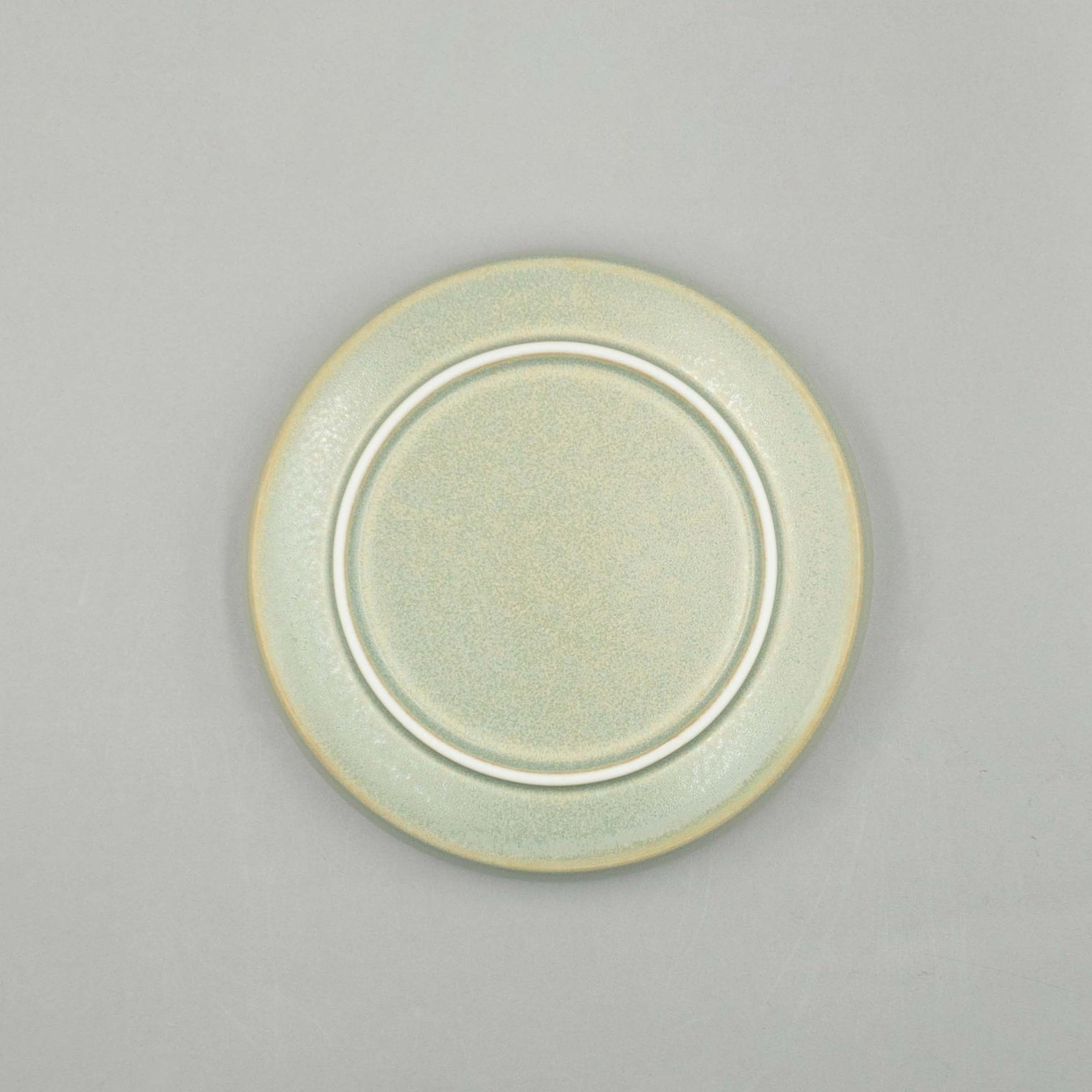 Silver Green Spume Rim Plate 16cm, 16cm x 3.5cm