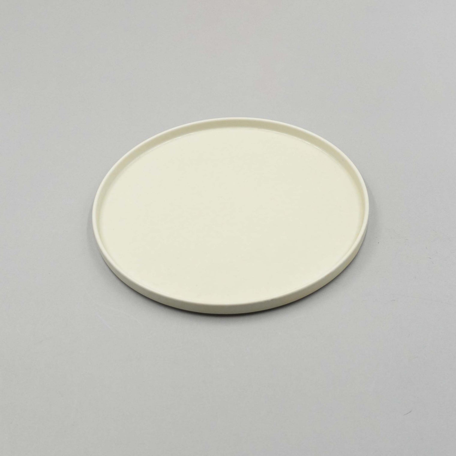 White Beige Round Tray L, 24cm, Moriyama