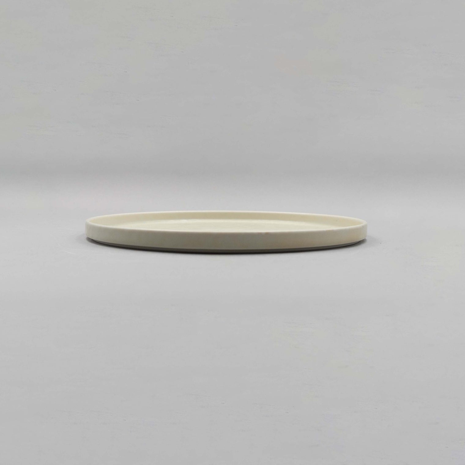 White Beige Round Tray L, 24cm, Moriyama