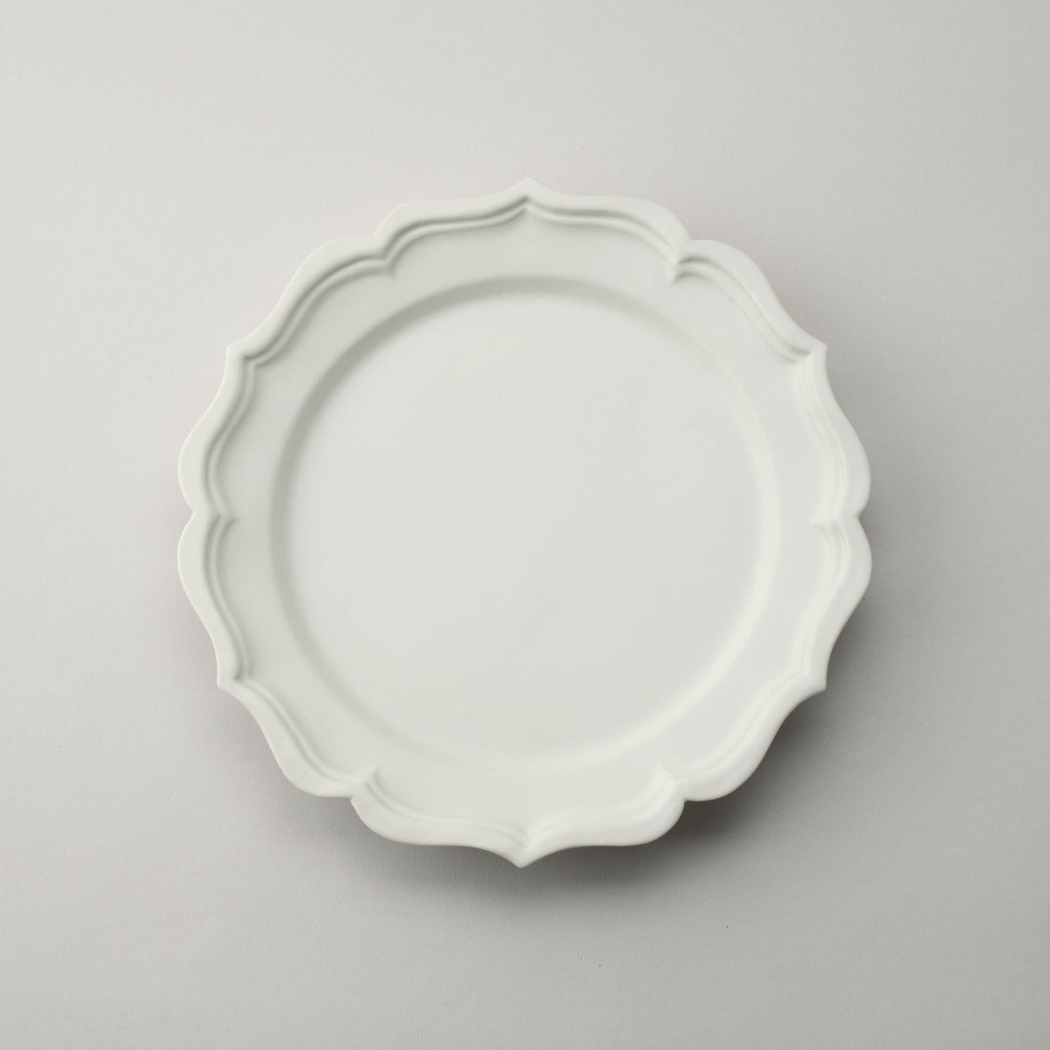 Usukiyaki, Ryouka Rim Plate Large, White