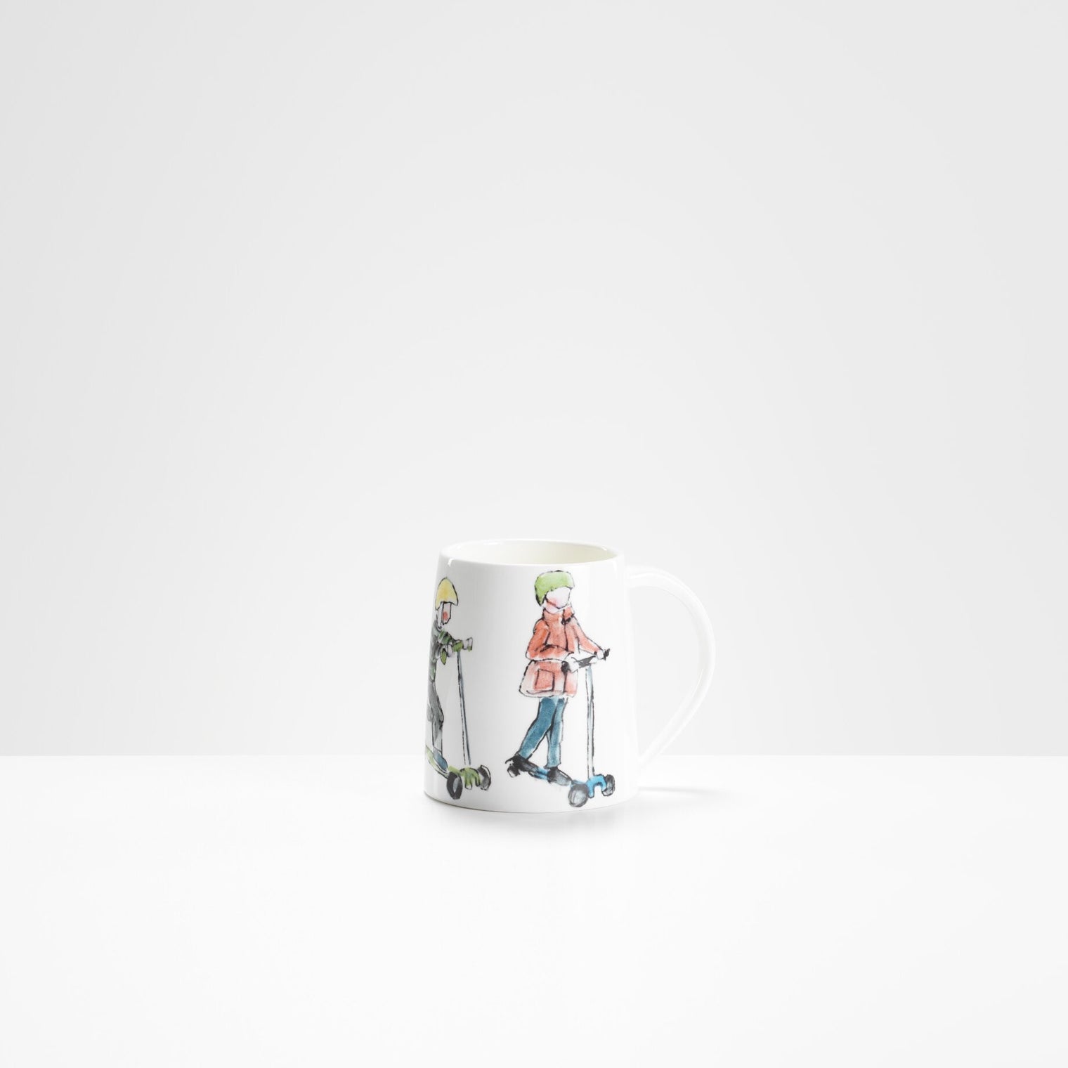 Kids On Scooters Mug, by Helen Beard
