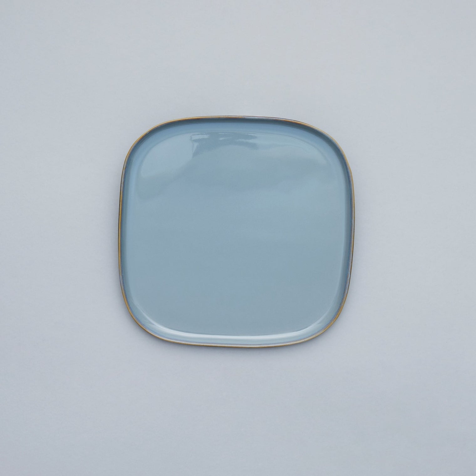 Square Large Plate, Smokey Blue, 25.4cm x 25.4cm x 1.5cm, Design by Anita Le Grelle