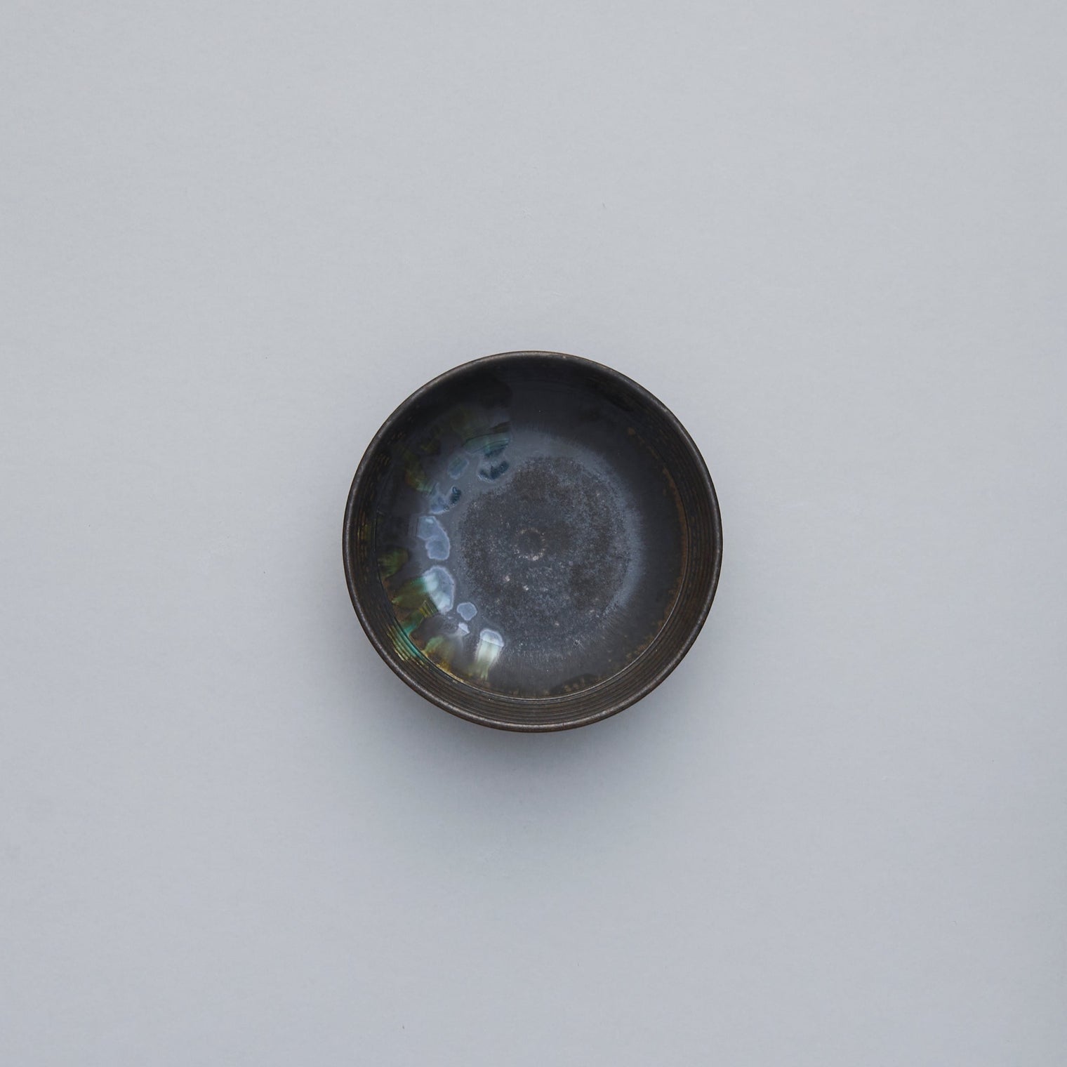 Yoshida Beadedfoot Shallow Foot Bowl, galaxy, D15.7cm x H7.3cm