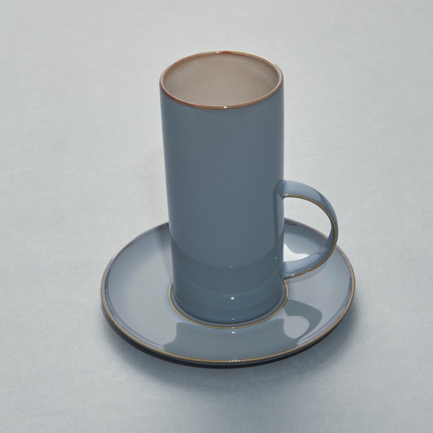 Saucer for Tall Cup Smokey Blue/Rust, 13.5cm x 13.5cm x H1cm, Design by Anita Le Grelle