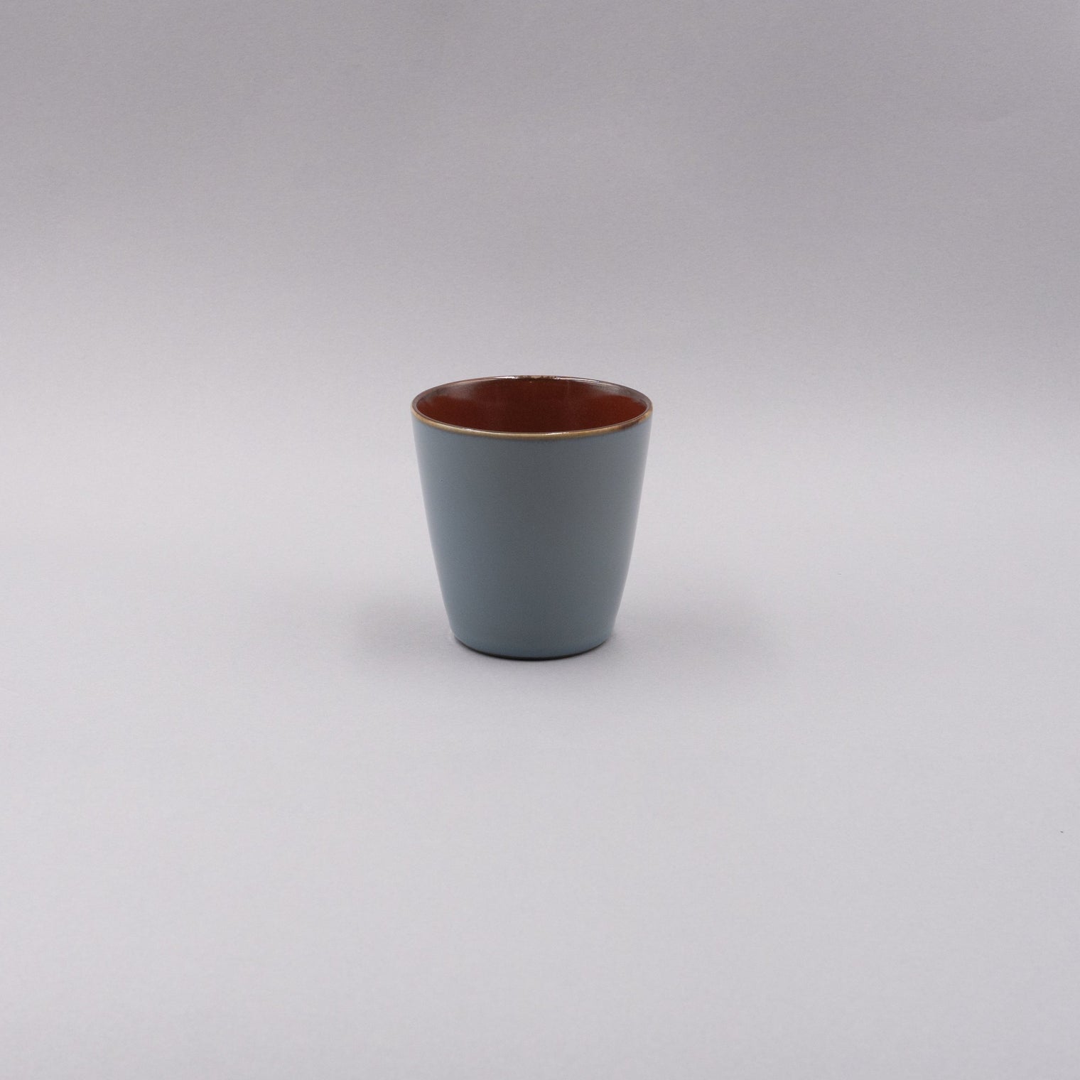 Goblet Conic S, Smokey Blue/Rust, 7cm x 7.5cm, Design by Anita Le Grelle